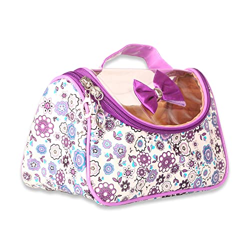 DIYASHI® Women's Floral Print Makeup Bag - Waterproof Cosmetic Organizer & Travel Toiletry Pouch Set for Makeup Brushes, Jewelry, Skincare (Multi Color) - Perfect for Travel, Gym, Beach & Daily Use