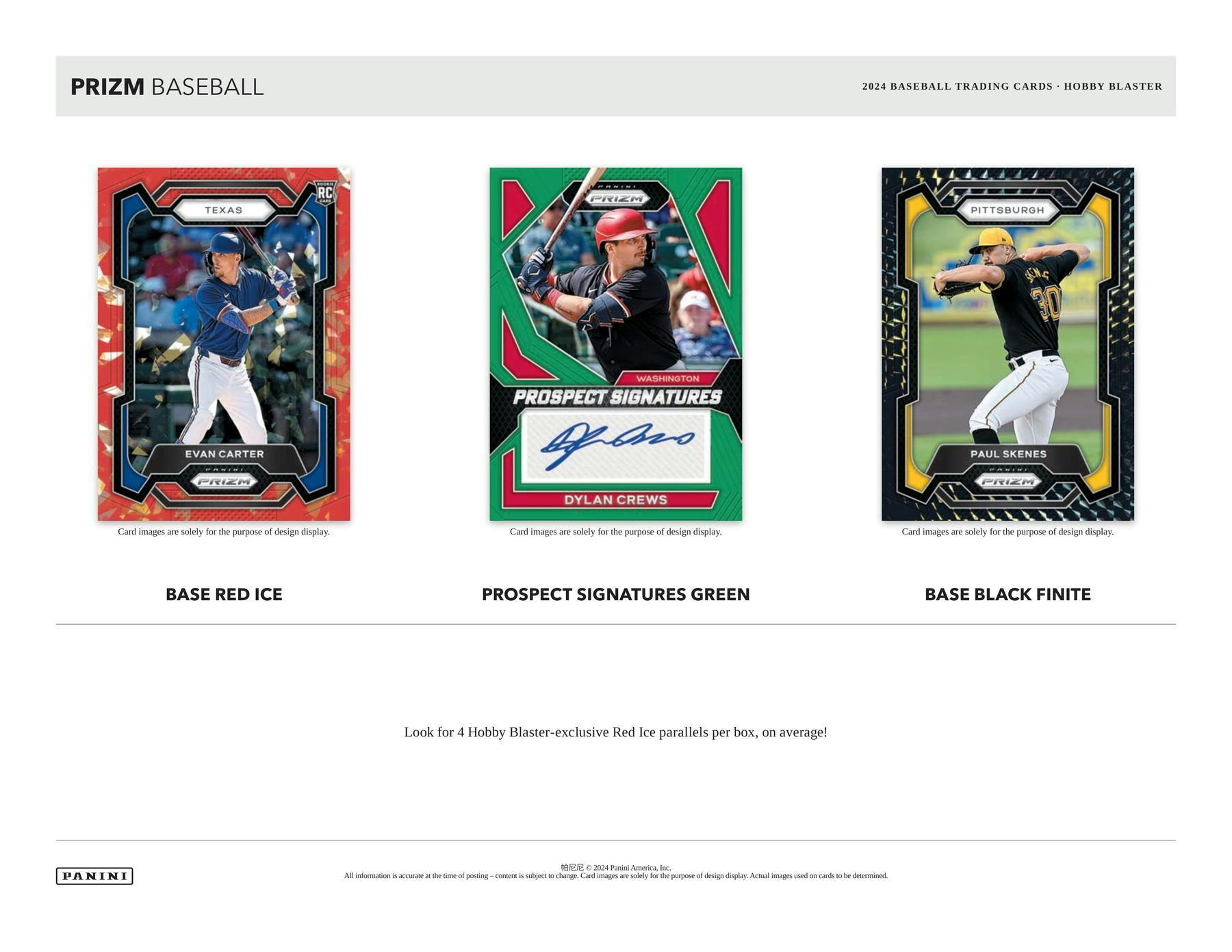 2024 Panini Prizm Baseball 6 Pack Hobby Blaster Box - Premium Trading Cards for Collectors & Investors | Perfect for Gifts, Fantasy Sports & Memorabilia Collections