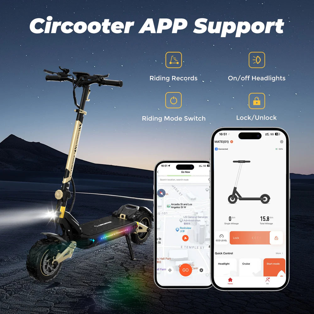 Circooter Cruiser Pro Electric Scooter - 2400W Dual Motor, 38 MPH Top Speed, 40 Mile Range - Commuter & Urban Travel Scooter for Adults