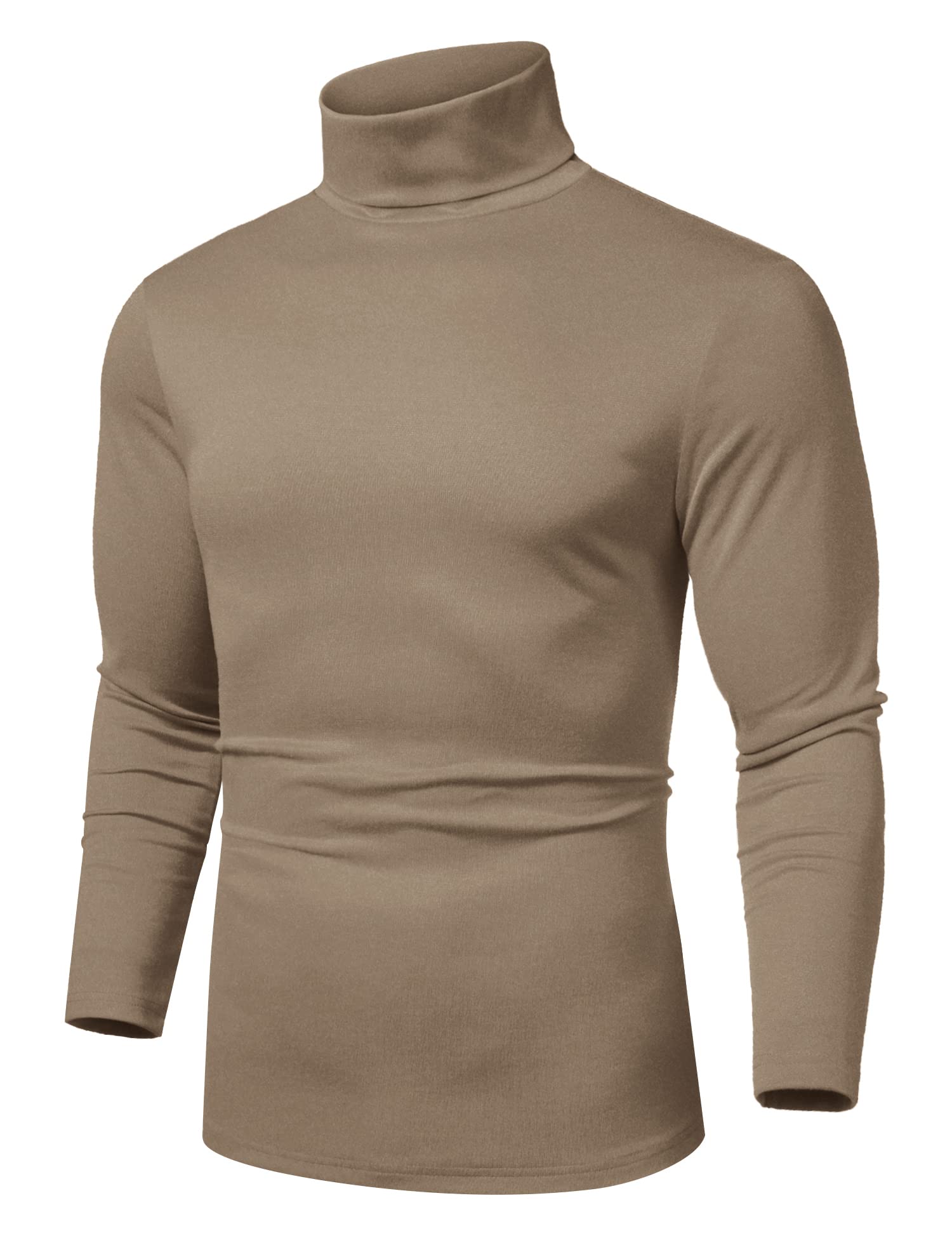 COOFANDY Men's Slim Fit Basic Turtleneck T-Shirt - Casual Knit Pullover Sweater for Fall Winter Layering | Office, Date Night & Weekend Outfits