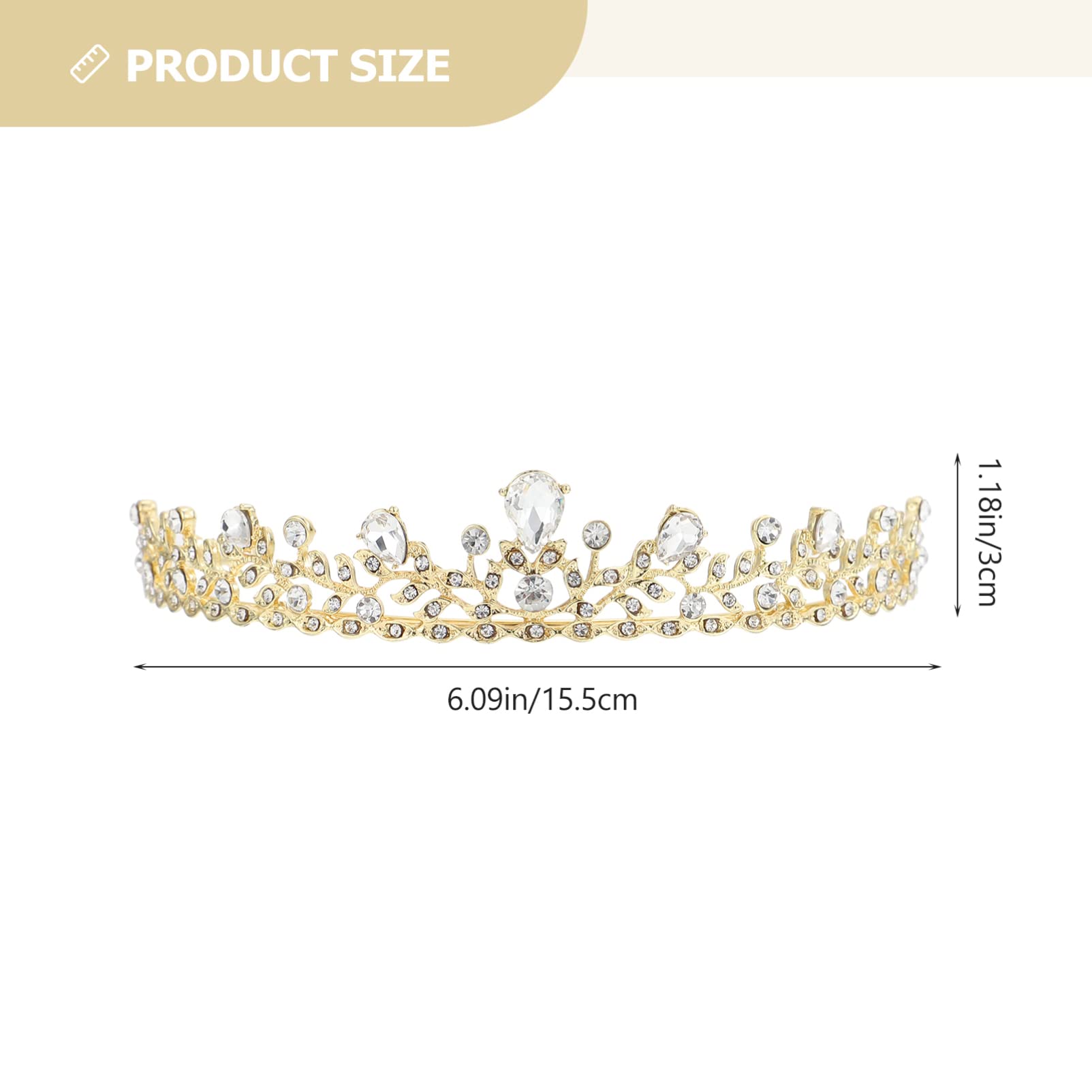 Sparkling Rhinestone Wedding Tiara for Bride - Elegant Bridal Crown Headpiece with Crystal Decor - Perfect for Bridal Showers, Weddings, and Fairy Tale-Themed Events