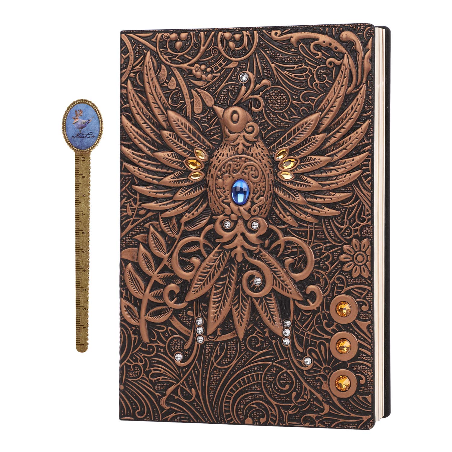 Premium Clobeau Wizard Travelers Notebook - Blank Sketchbook & Journal for Artists, Writers, Students | Durable Hardcover Diary with Thick Paper | Perfect for Drawing, Note Taking, Travel Journaling & Creative Writing