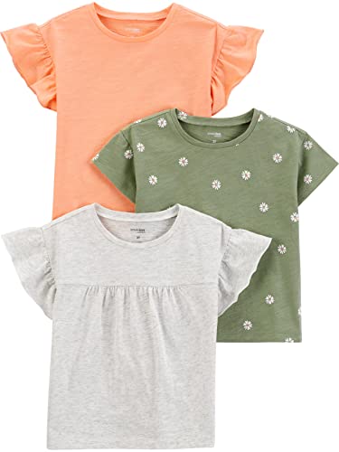 Grey/Light Orange/Olive Flowers