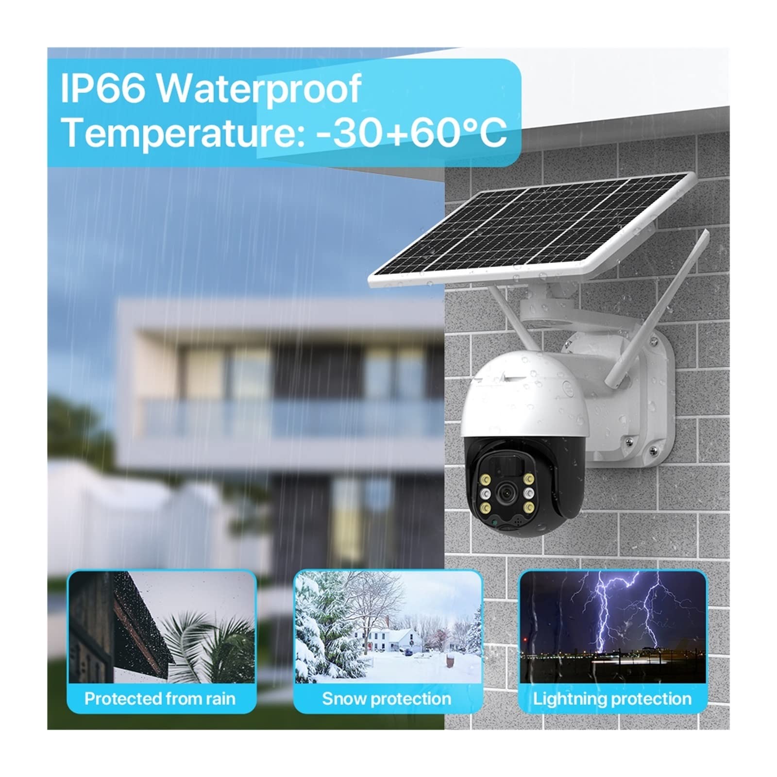 SilteD 4G Solar Security Camera Outdoor - 1080P WiFi Wireless Surveillance Cam with PIR Motion Detection & SIM Card Support (Battery Powered) - Ideal for Home, Farm, and Remote Property Monitoring