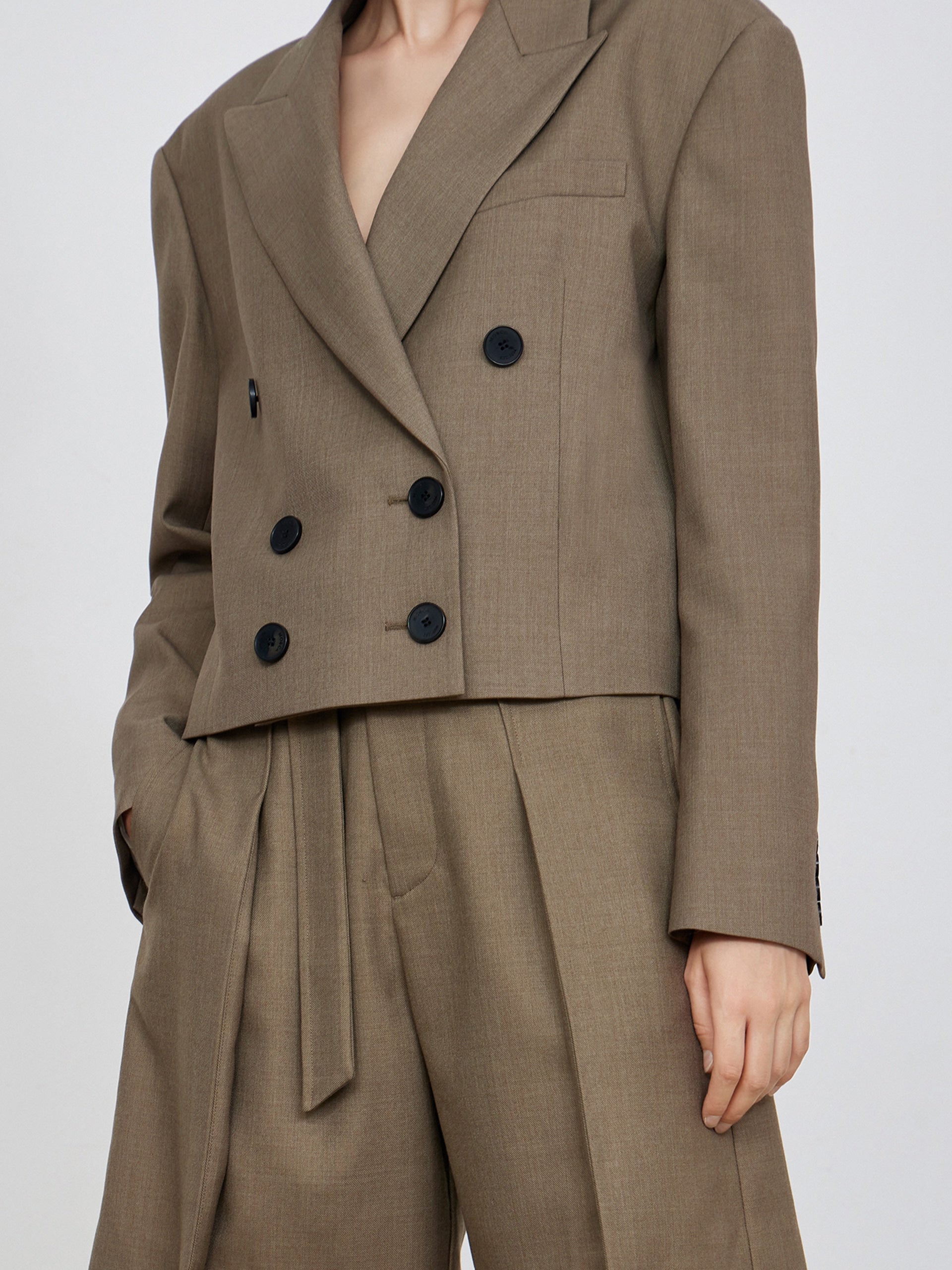 Stylish Double Breasted Cropped Blazer for Women - Trendy Office Wear & Casual Outfits | Perfect for Work, Dates & Special Occasions