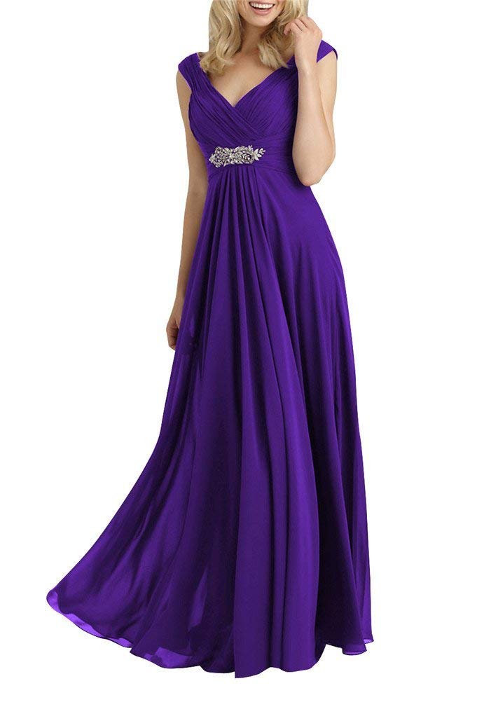 Elegant Mother of The Bride Dresses - Long Formal Evening Gowns with V-Neck for Weddings & Special Occasions | Perfect for Bridesmaids, Receptions & Black Tie Events