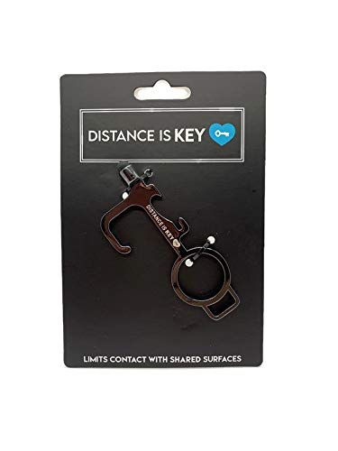 No Touch Door Opener Tool - Hands-Free Door Handle Opener with Stylus Tip Keychain for Contactless Access (Black) | Perfect for Public Doors, Offices, and Germ-Free Entry