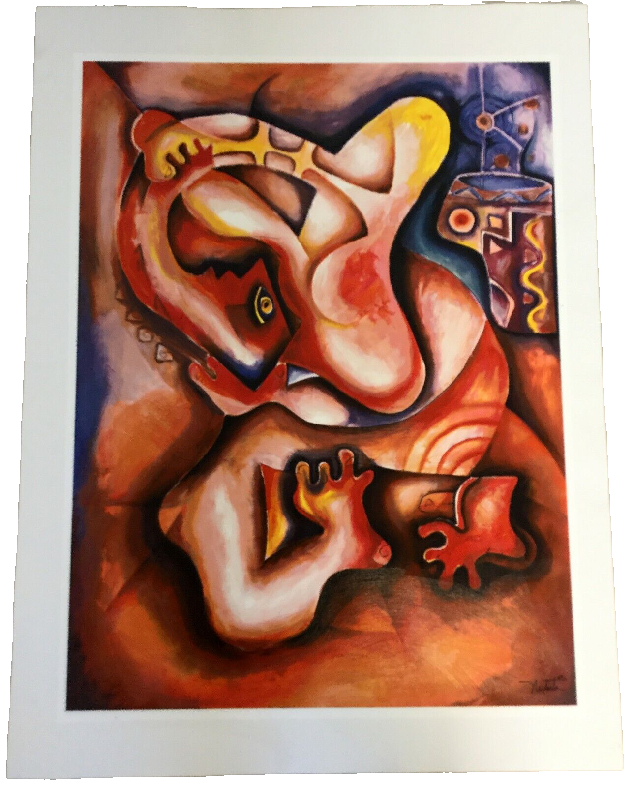 Alexandra Nechita Serigraph Print - Contemporary Modernist Unframed Artwork 'Crawling in Doubt' - Perfect for Home Decor, Office Wall Art & Gift for Art Lovers