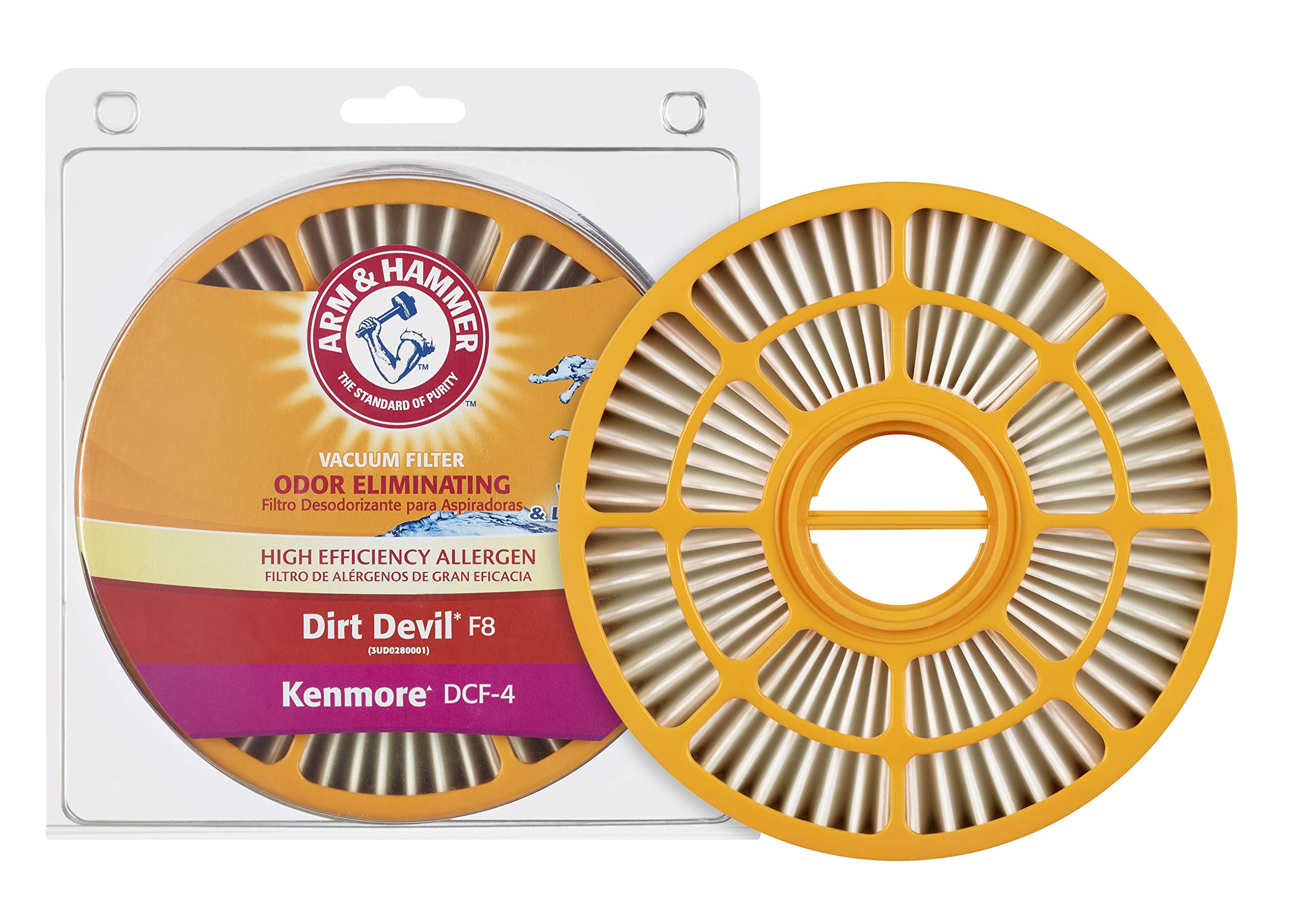 Arm & Hammer Vacuum Filters - 12 Pack | HEPA Replacement Filters for Pet Hair & Allergens | Compatible with Most Upright Vacuums | Ideal for Homes with Pets, Allergies & High-Traffic Areas
