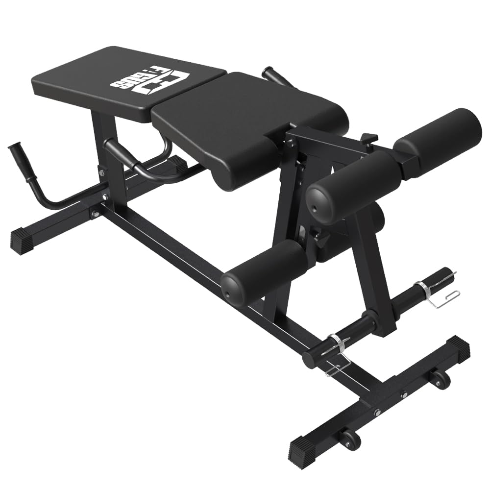 Leg Extension & Curl Machine - Dual Function Home Gym Equipment for Leg Workouts | Compatible with 1'' & 2'' Weight Plates | Perfect for Home Fitness & Strength Training