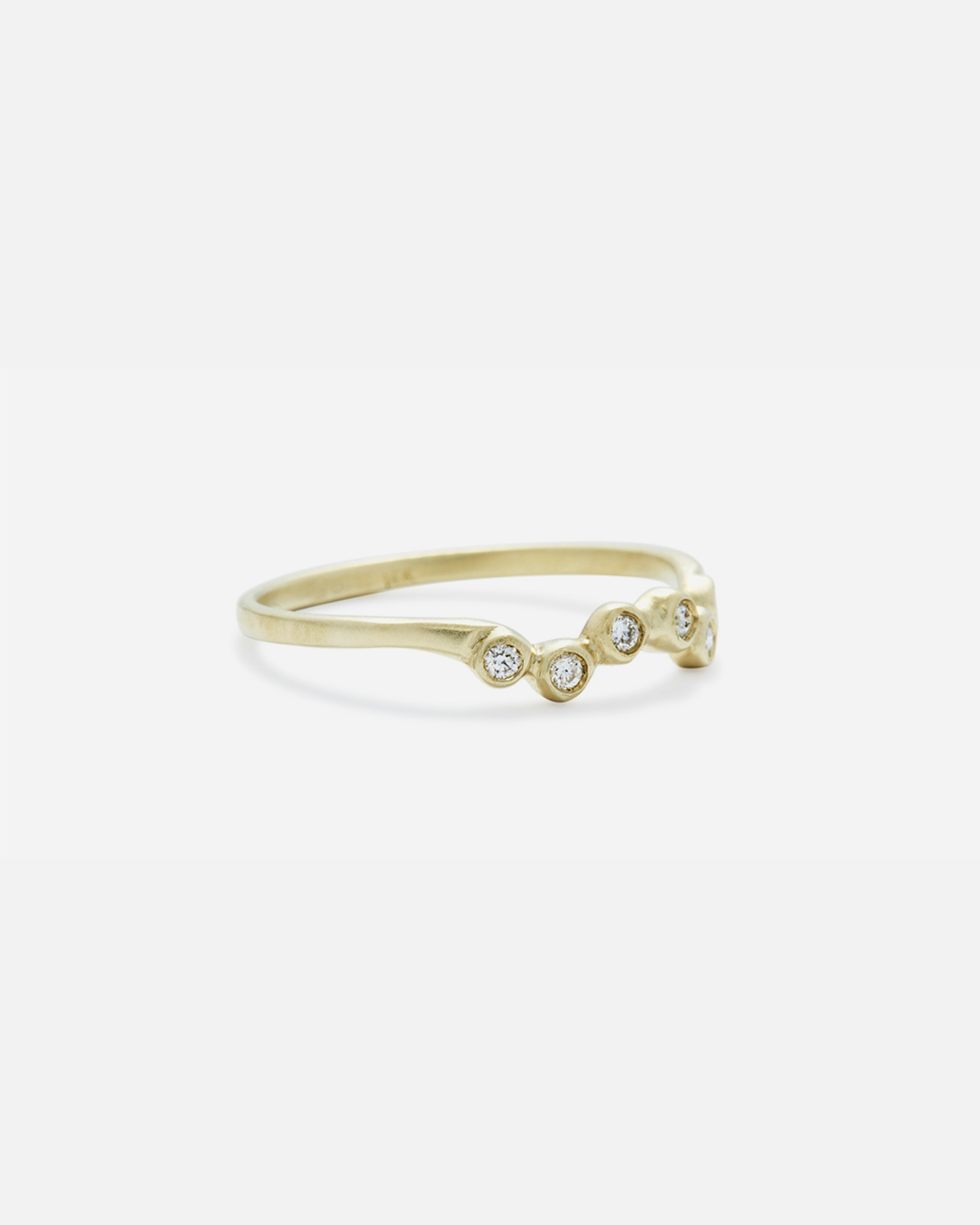 Bubble 22 White Diamond Ring - Elegant 18K Gold Plated Wedding Band for Women, Perfect for Engagement, Anniversary & Special Occasions