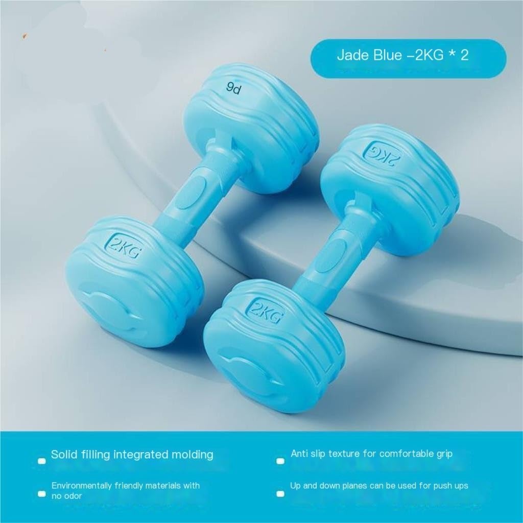 Pink 4kg Rubber Coated Dumbbells for Women - Home Workout Equipment for Arm Muscle Training & Strength Exercise - Perfect for Gym, Yoga, and Fitness Enthusiasts
