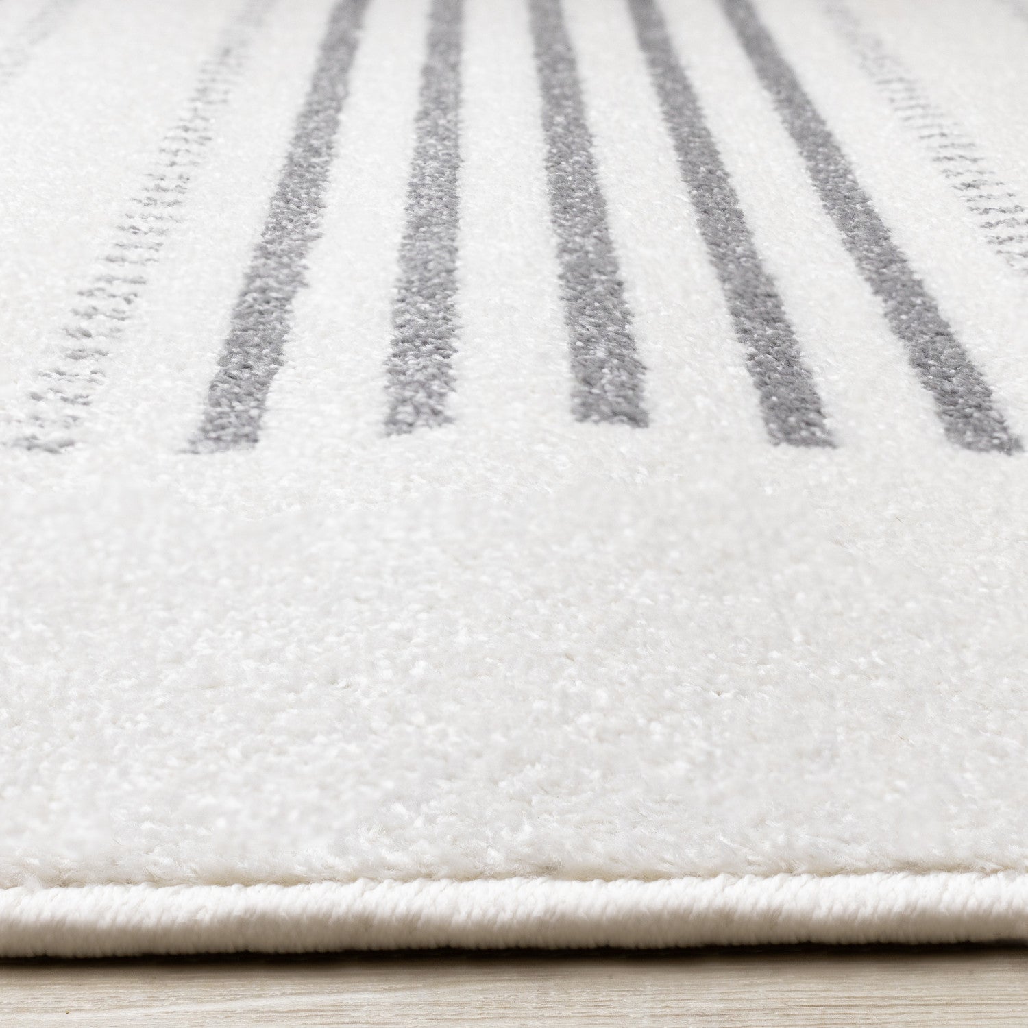 Claremont Modern Area Rug 5' x 8' - Sleek White & Grey Design for Living Room, Bedroom & Office | Soft Contemporary Rug for Home Decor