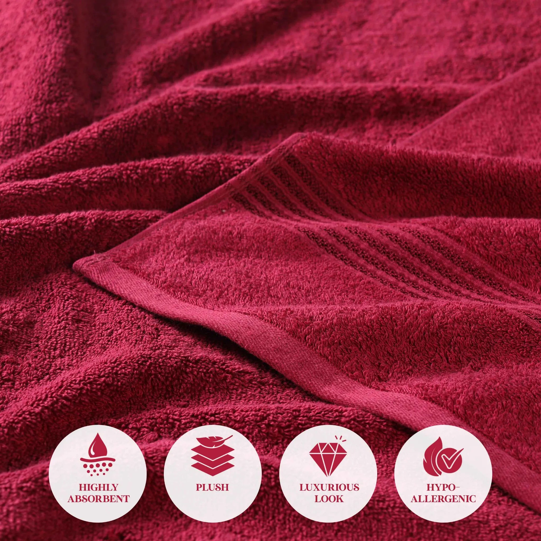 Premium Heritage Egyptian Cotton Bath Towel Set of 2 - Ultra Soft, Highly Absorbent & Quick Dry - Luxury Spa & Bathroom Essentials for Home & Hotel Use