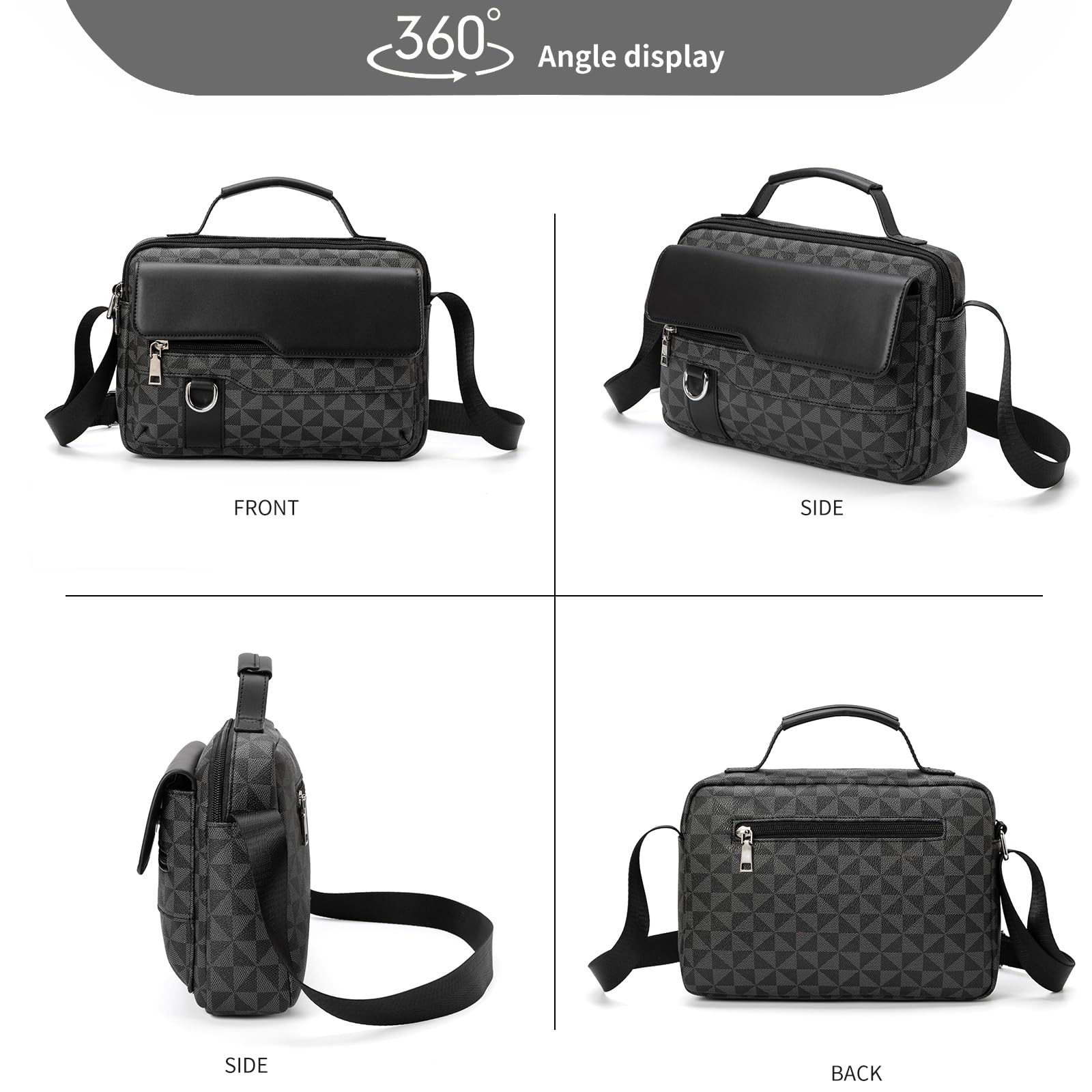 Men's Crossbody Bag - Durable Commuter Shoulder Bag for Travel, Work & Business - Compact Small Satchel for Everyday Use & Outdoor Activities