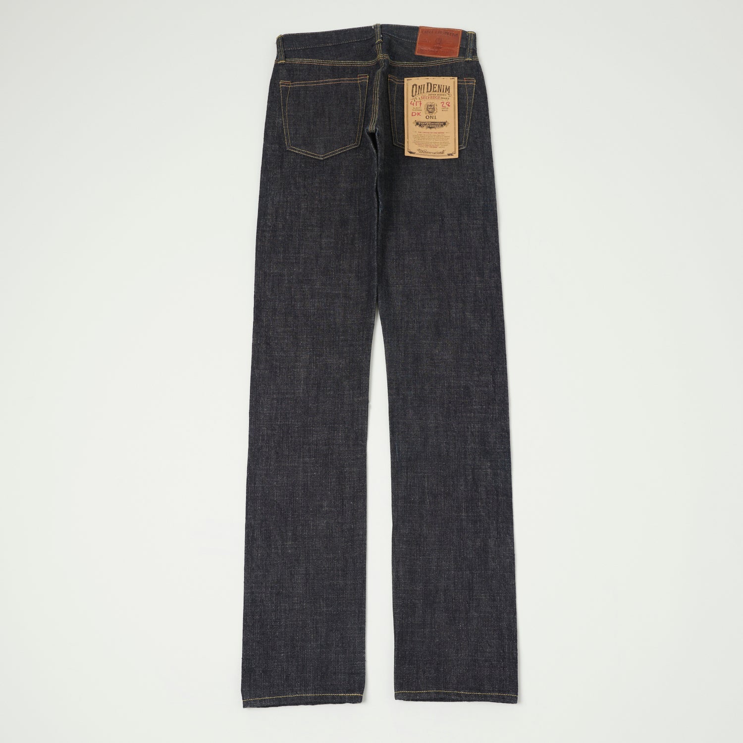 ONI 417DK 14oz Slim Straight Raw Denim Jeans for Men - Premium Japanese Selvedge Jeans | Perfect for Casual Wear, Work & Street Style
