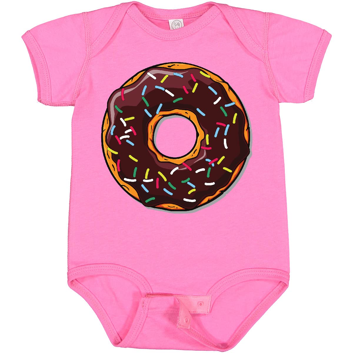 Inktastic Chocolate Donut with Sprinkles Baby Bodysuit - Cute & Soft Cotton Onesie for Newborns & Infants - Perfect for Birthday Parties, Photo Shoots & Everyday Wear