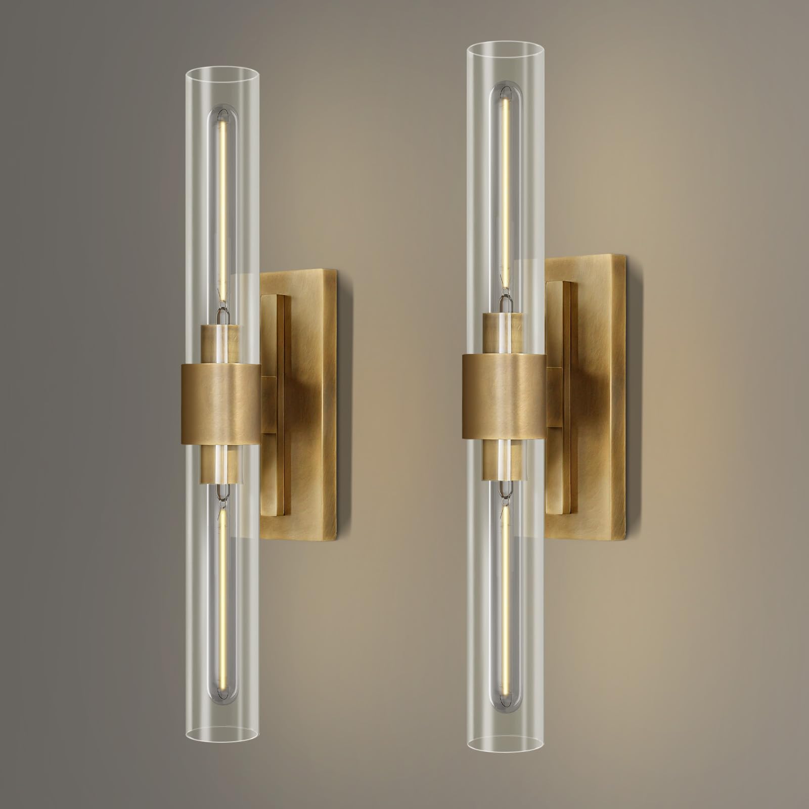 Elegant Gold Wall Sconces Set of 2 - 22.8