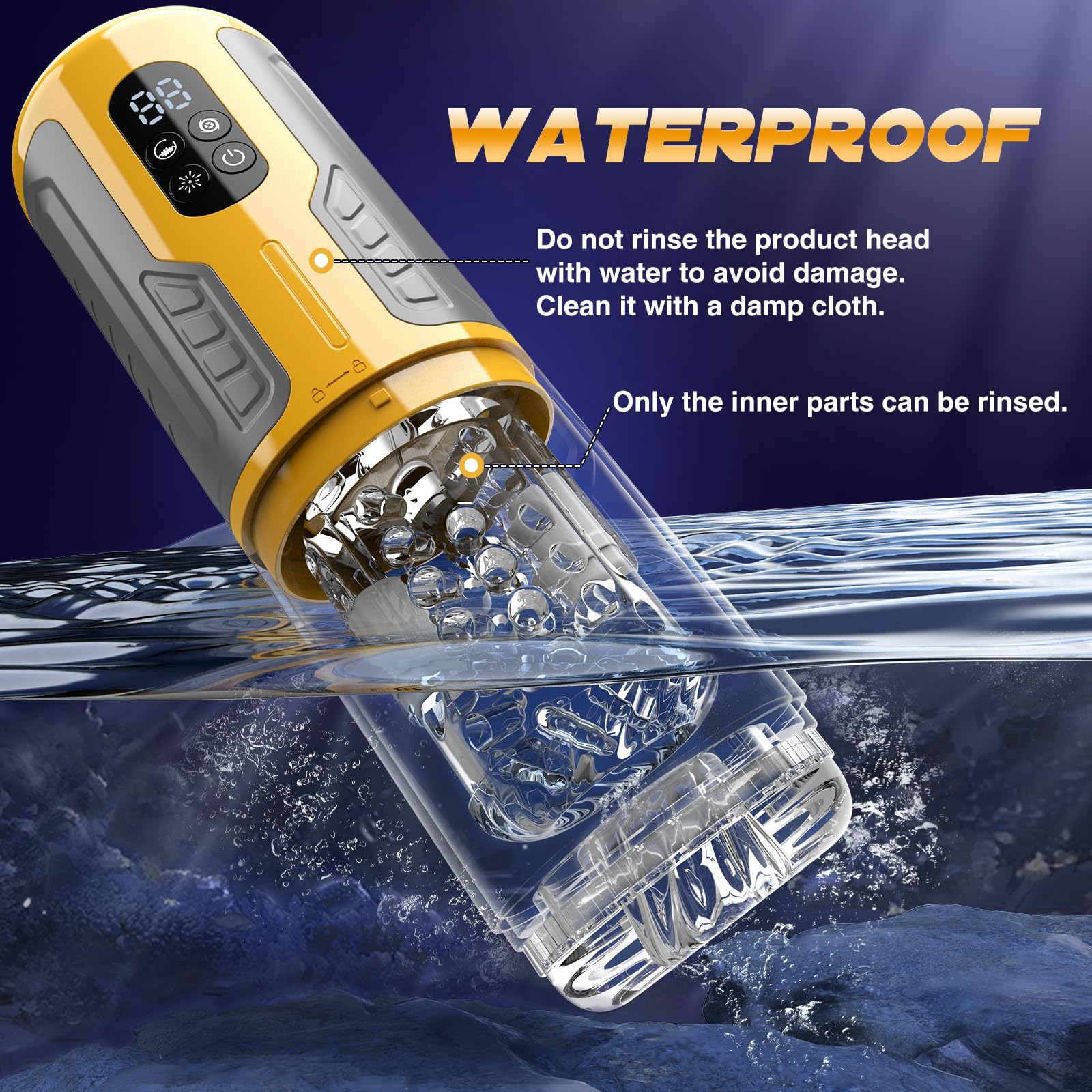 Premium Male Masturbator - Sobtik Upgraded 7-in-1 Rotating, Thrusting, Vibrating & Licking Stroker with LCD Display & Anti-Slip Grip | One-Click Burst Penis Pump for Enhanced Pleasure | Perfect for Solo Play & Couples' Intimate Moments