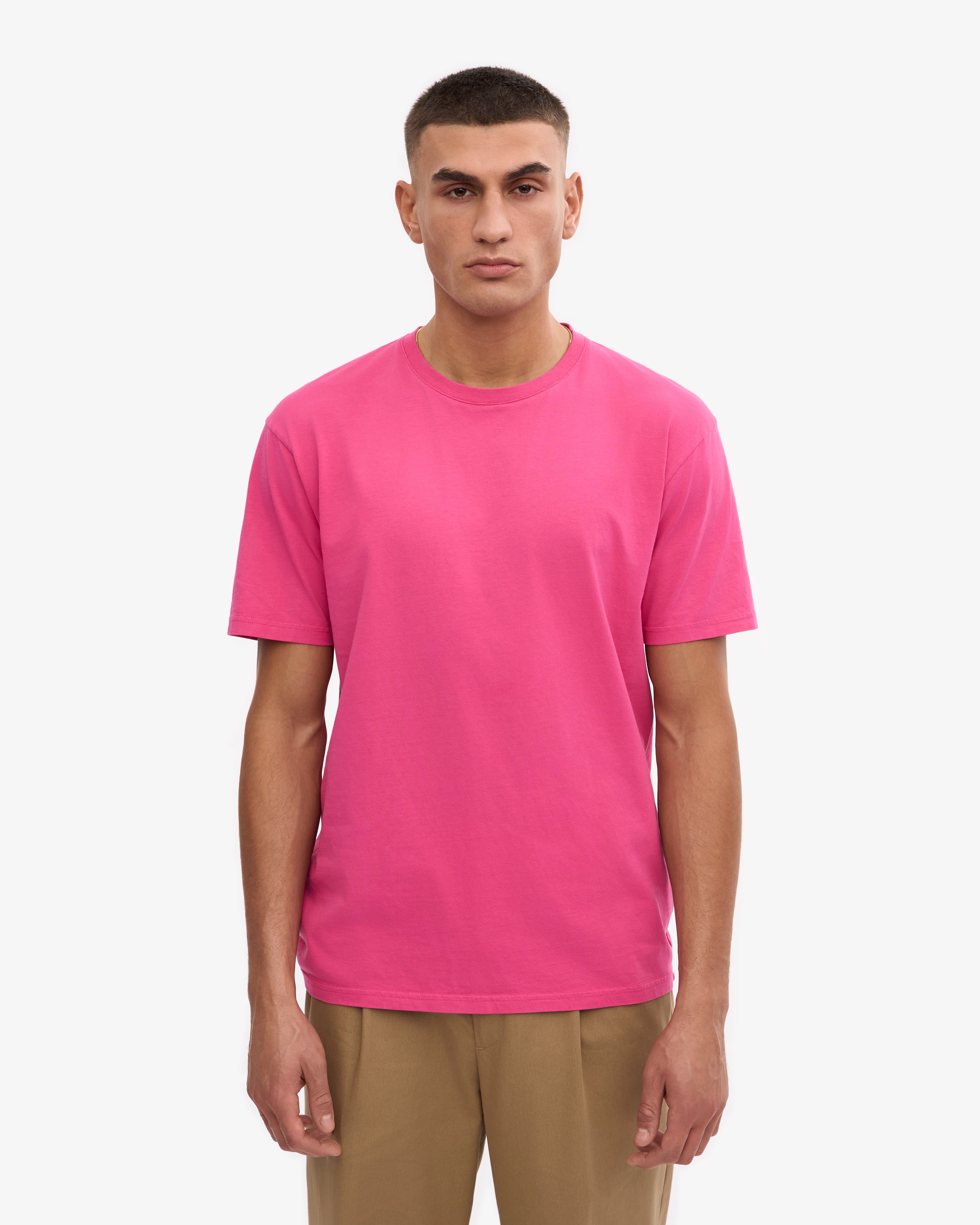 Classic Organic Cotton T-Shirt for Women - Soft Bubblegum Pink Tee - Eco-Friendly Casual Wear for Everyday Outfits & Summer Fashion