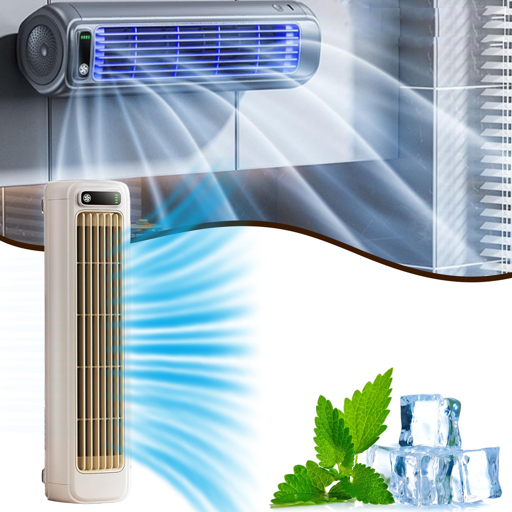 Ribili Cooling Ace 8000 BTU Wall Mounted Air Conditioner with Heating - 8H Smart Timer, Energy Efficient, Quiet Operation - Perfect for Bedrooms, Offices & Small Spaces (White)