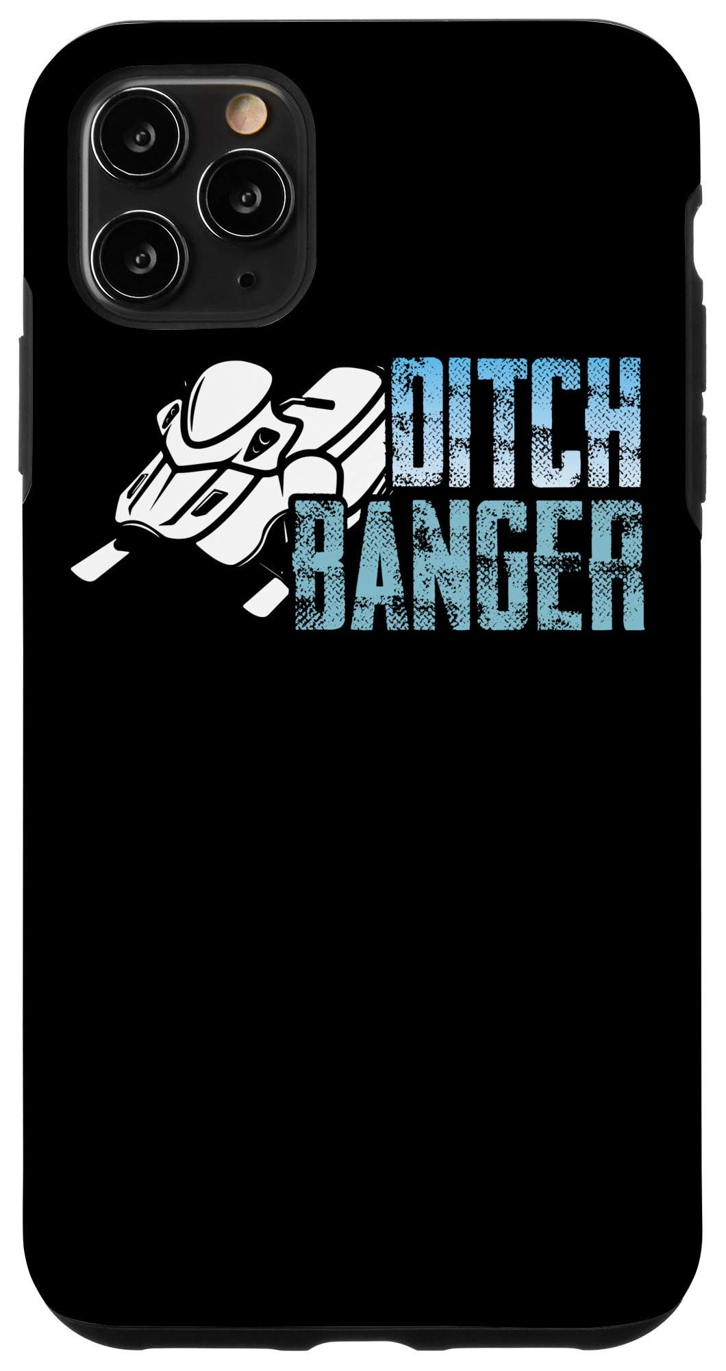 Vintage Retro iPhone 11 Pro Max Case - Ditch Banger Snowmobile Graphic Protective Cover - Perfect Gift for Winter Sports & Outdoor Enthusiasts