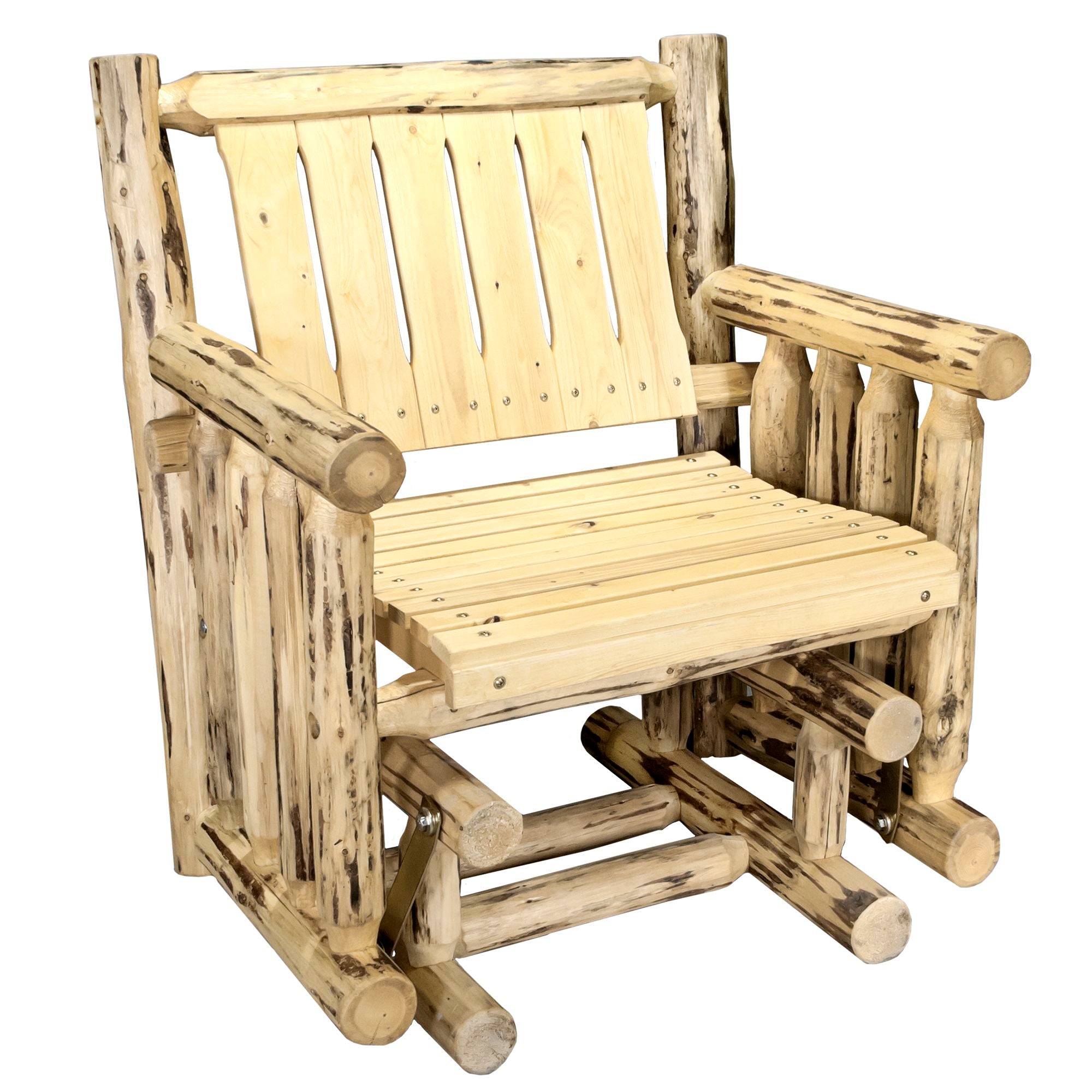 Montana Single Seat Glider - Sturdy Outdoor Rocking Chair for Patio, Garden & Porch - Perfect for Relaxing, Reading & Enjoying Nature