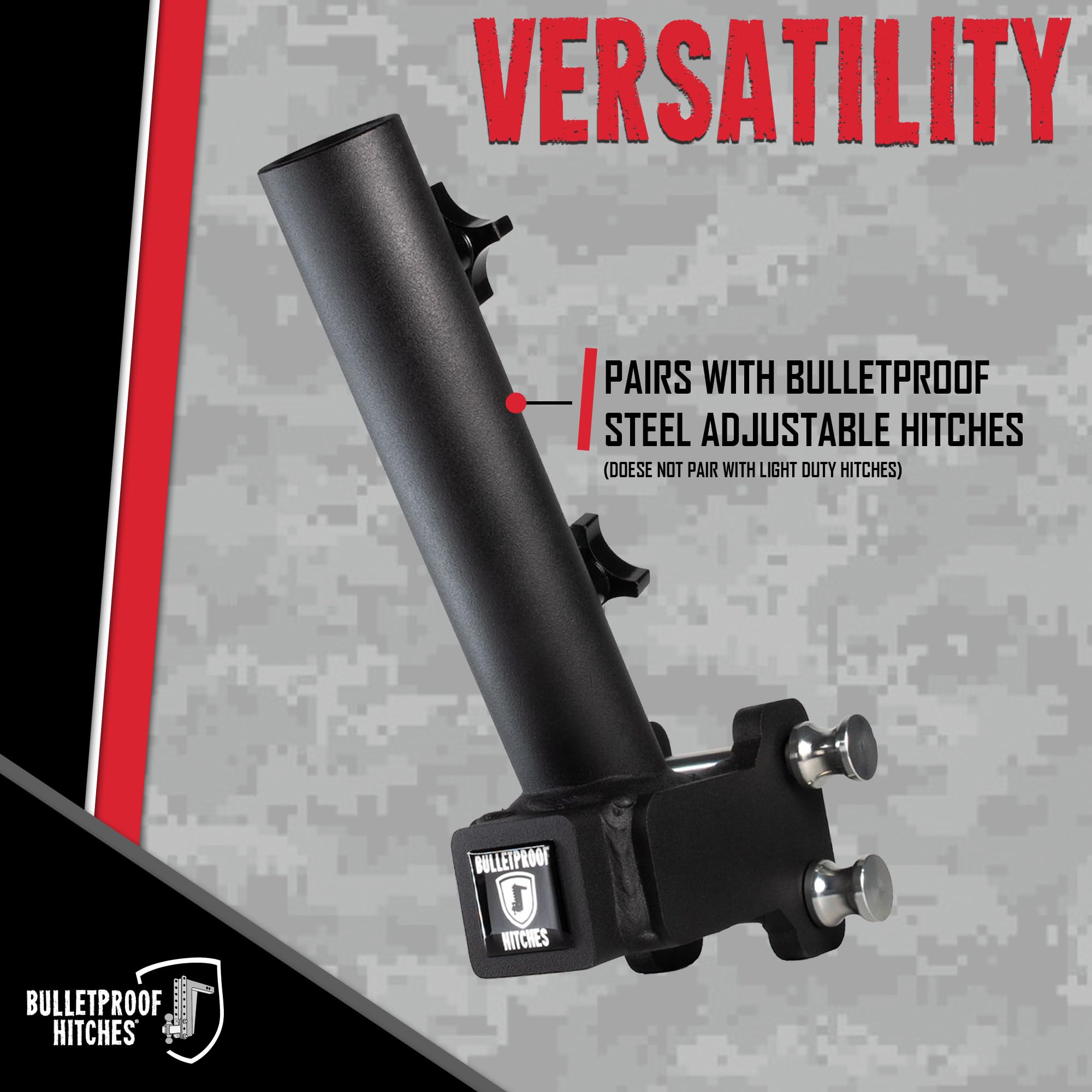 BulletProof Hitches Flag Holder - Heavy Duty Hitch Mount for American & State Flags - Perfect for Trucks, SUVs, and RVs on Patriot Holidays & Tailgating Events