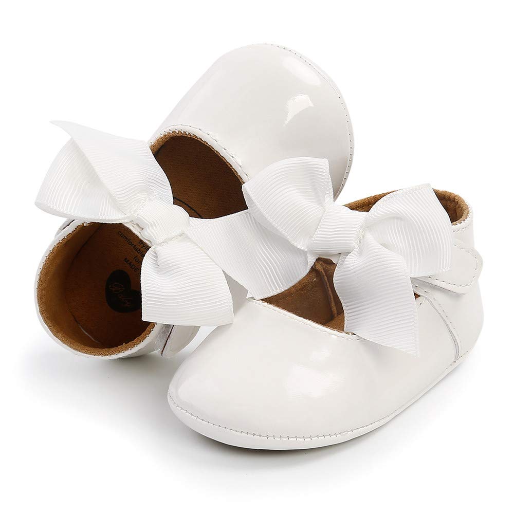 Baby Girl Soft Sole Mary Jane Shoes - Infant Toddler Walking Flat Shoes for Prewalkers & Weddings | Comfortable Crib Shoes for First Steps & Special Occasions