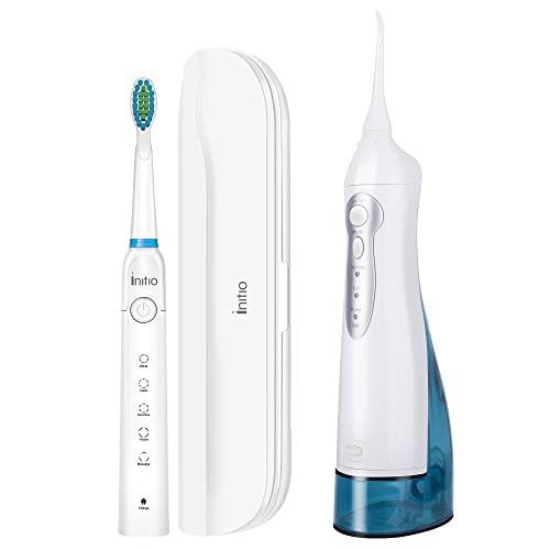 300ML Cordless Water Flosser & Sonic Electric Toothbrush Set with 8 Brush Heads - Perfect for Travel, Home Dental Care and Oral Hygiene Routine