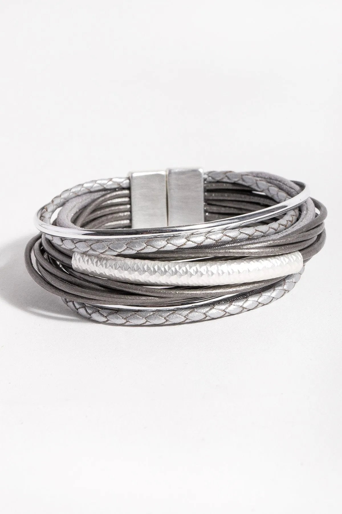 Elegant Multi Strand Shimmer Leather Bracelet for Women - Boho Chic Handmade Jewelry Gift for Party, Wedding & Everyday Wear
