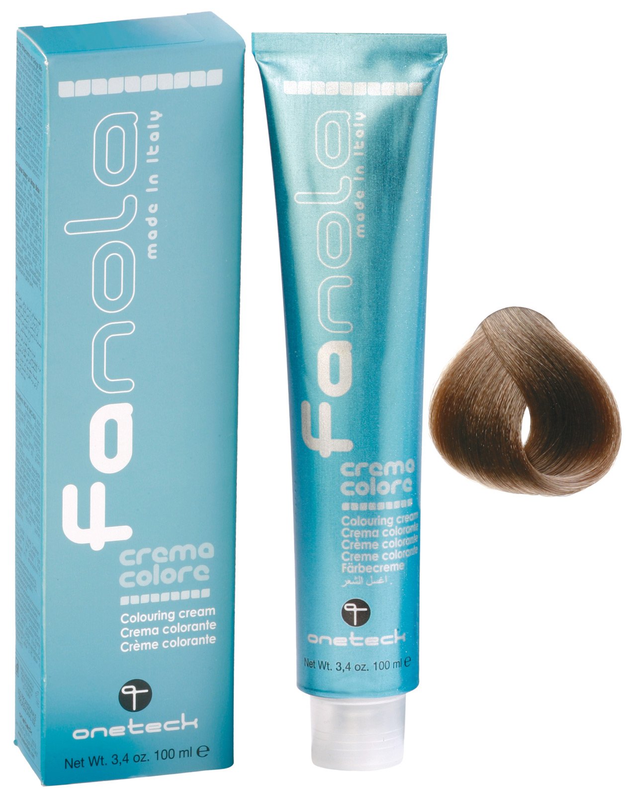 Fanola No Yellow 7.1 Ash Blonde 100mL Professional Permanent Hair Dye Cream - Long Lasting Vibrant Color for Brunettes to Blondes | Salon Quality at Home for Gray Coverage & Color Correction