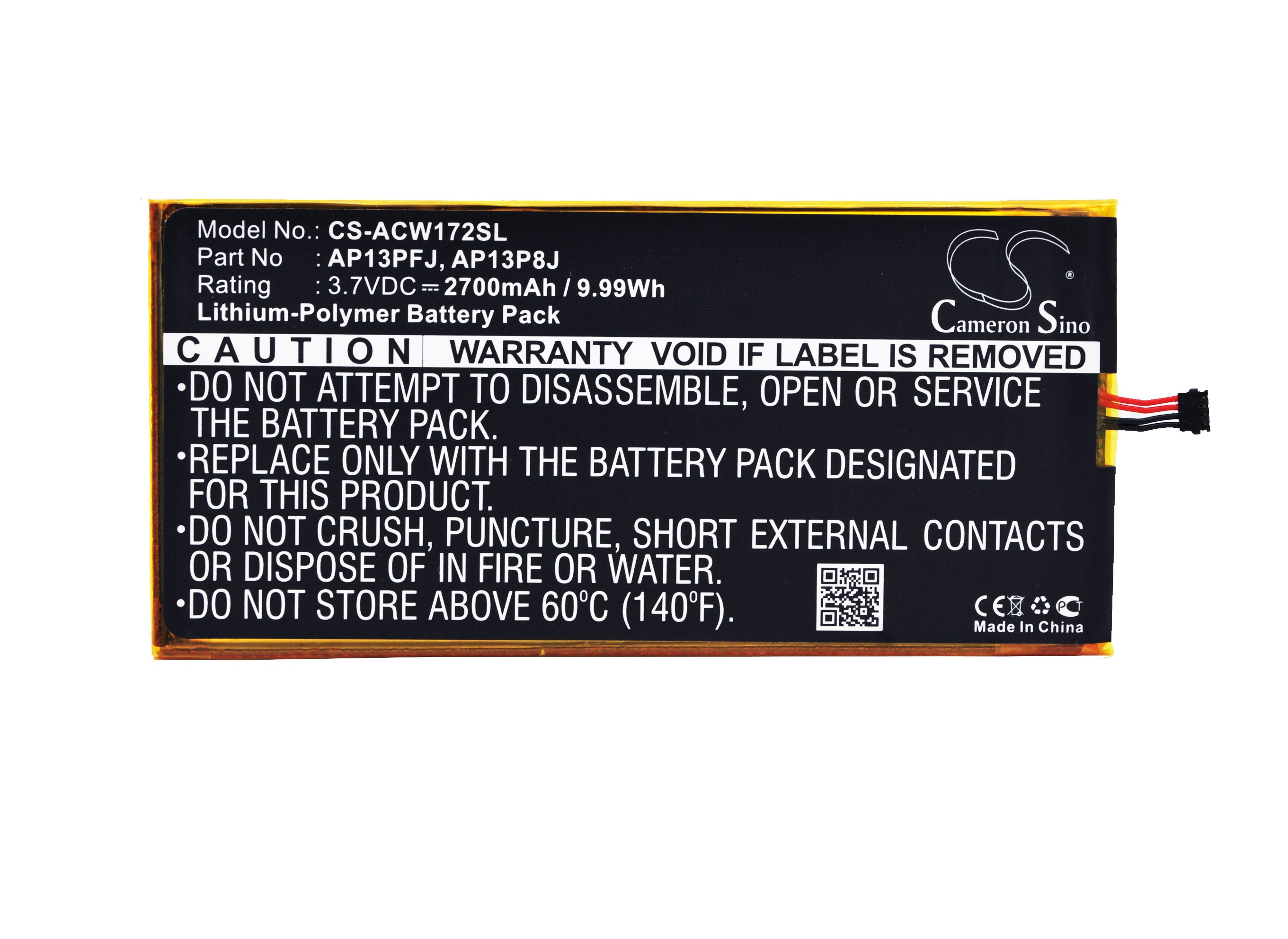 Acer Iconia B1 720 Tablet Replacement Battery - Compatible with Models 81111G00nkr, 81111G01nki, L804, L864 | Long-Lasting Power for Work, Study & Entertainment