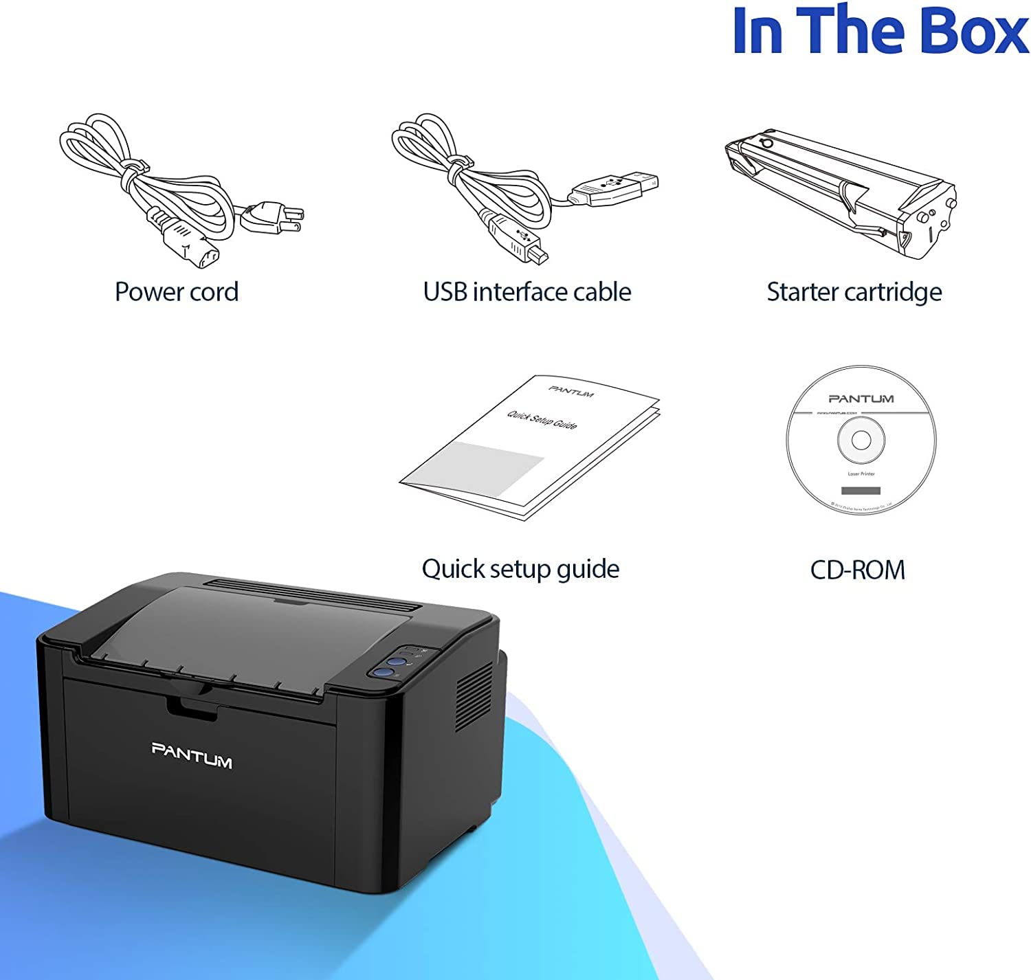 Pantum P2516 Monochrome Laser Printer - USB Only, Single Function Printer for Home, Office & School | Compact Printing Solution for Documents, Homework & Reports