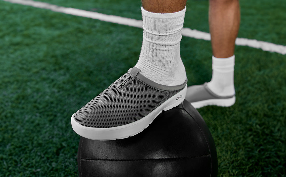 Men's OOcoozie Sport Mule Slate - Comfortable Slip-On Shoes for Walking, Running & Outdoor Activities - Perfect for Gym, Travel & Casual Wear