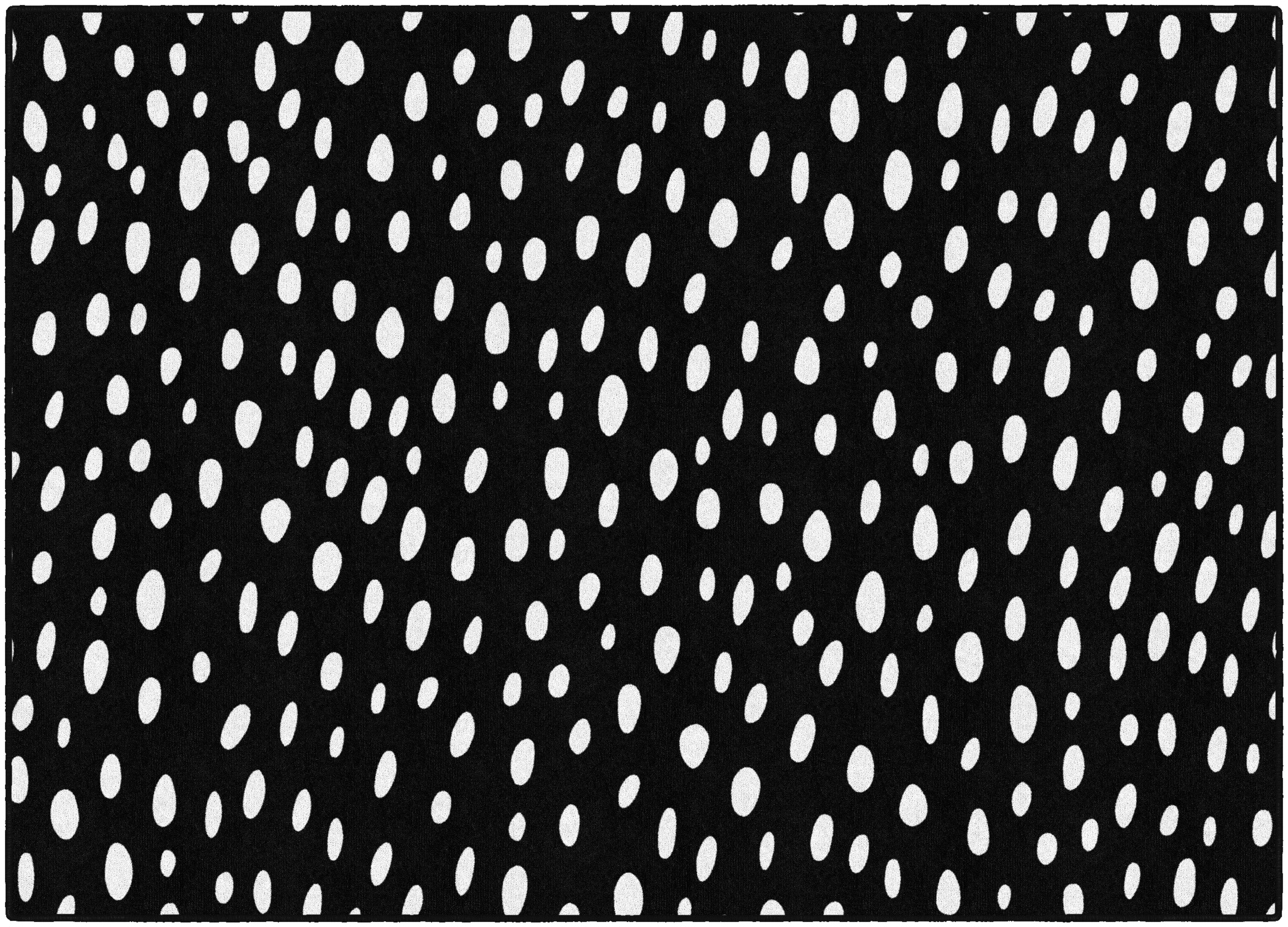 Stylish Black and White Spotty Rug - Perfect for Boho Chic Bedroom, Dorm Decor, or Kids Playroom | Soft and Durable Non-Slip Area Rug