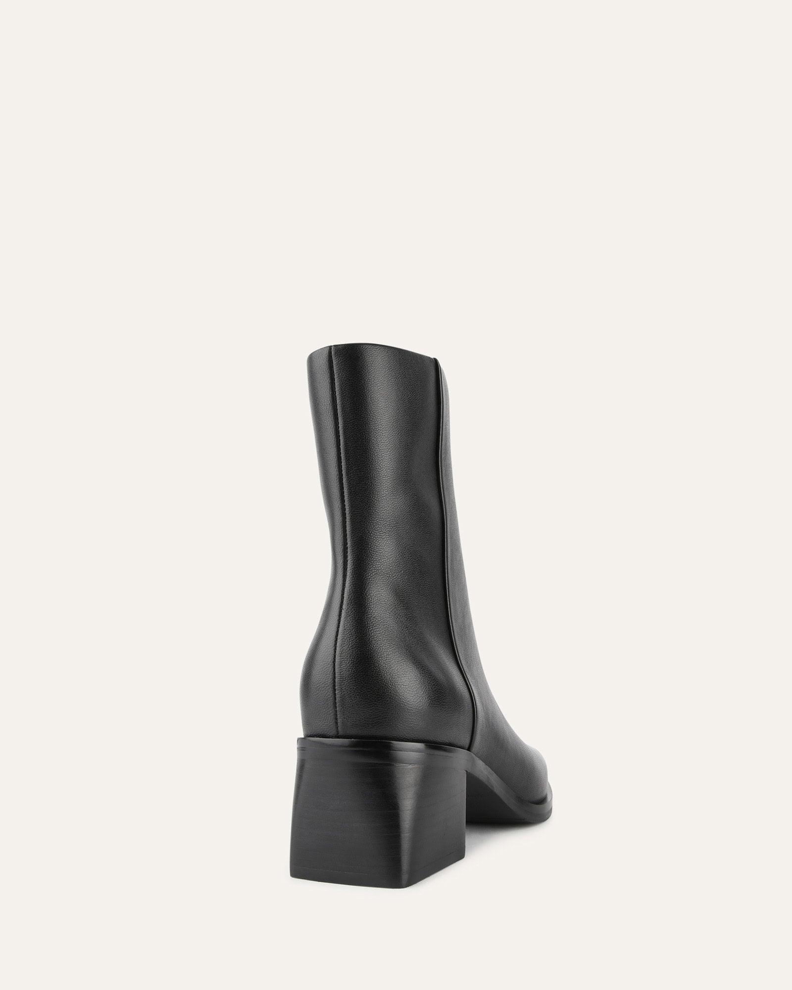 Black Leather QUADE Mid Ankle Boots for Women - Stylish & Comfortable Footwear for Casual Outfits, Work & Everyday Wear