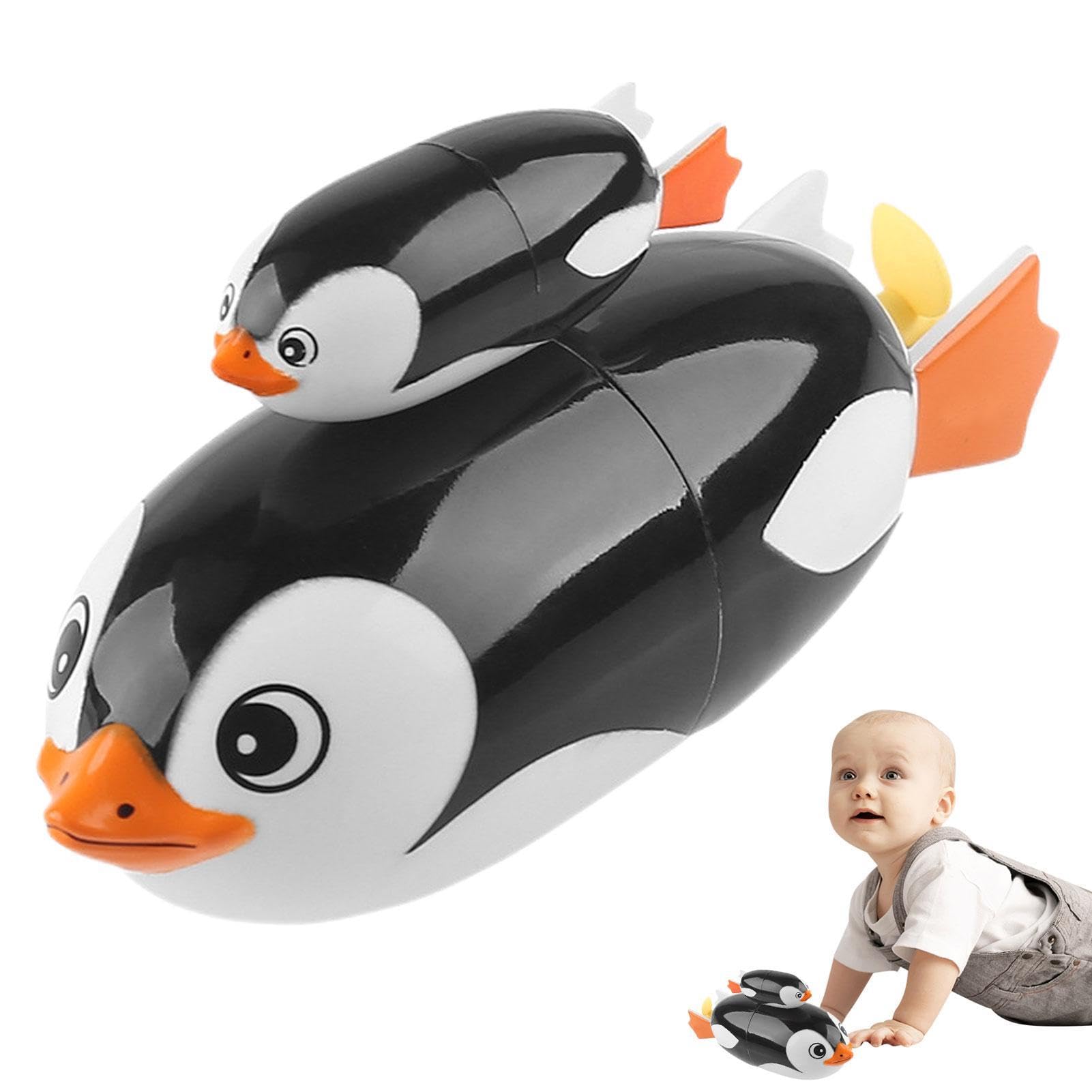 Penguin Swimming Bath Toy for Babies & Toddlers - Wind Up Water Toy for Bathtub, Pool & Playtime | Fun Bathing & Swimming Penguin & Turtle Toys for Kids