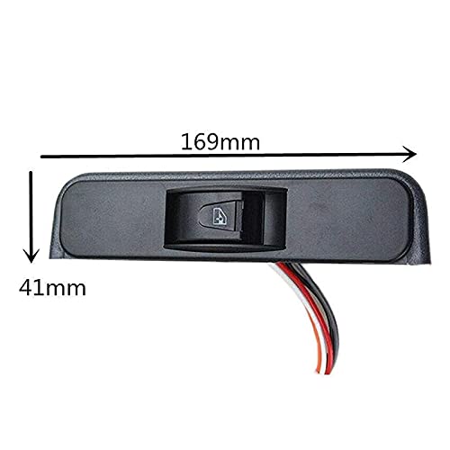 Universal 12V Car Power Window Switch Kit - AU04 Crescent Design for Automotive Window Control (Black Red) - Perfect for Car Window Repair & Upgrade Accessories