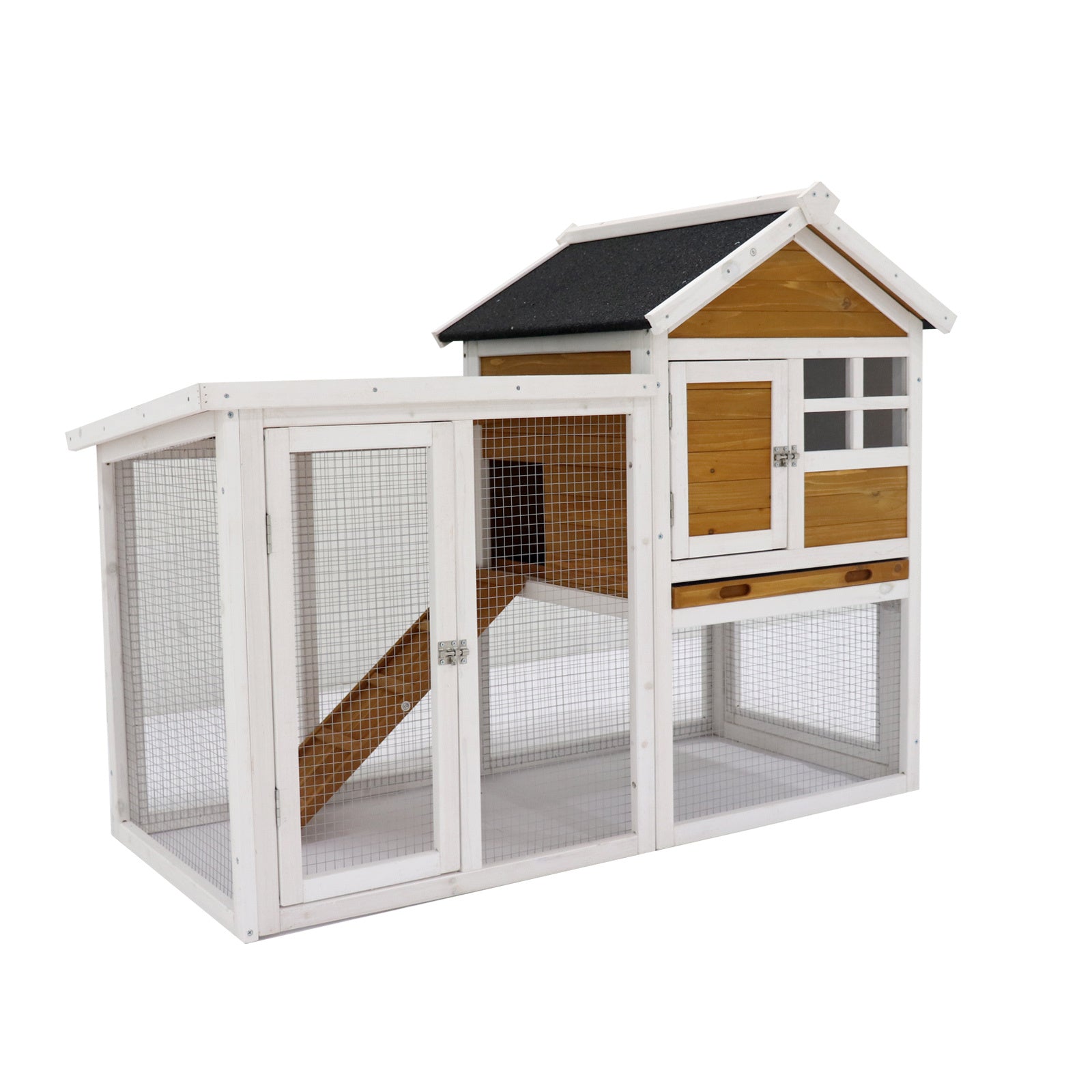 Premium Wooden Chicken Coop - Spacious Hen House & Rabbit Hutch for Backyard Poultry - Durable Outdoor Habitat for Chickens, Rabbits & Small Animals - Perfect for Farm, Garden & Homestead Use