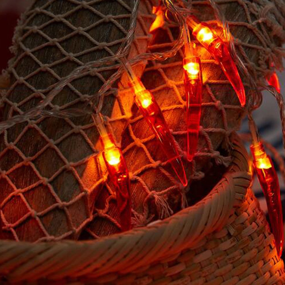 100 LED Red Chili String Lights - 33ft Plug-in Fairy Lights with 8 Modes for Wedding, Party, Christmas & Chinese New Year Decorations | Indoor & Outdoor Festive Lighting for Home, Garden, and Holiday Celebrations