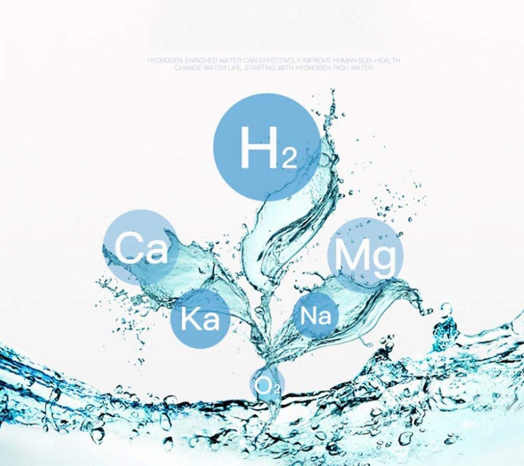 Premium Portable Hydrogen Water Bottle Generator - 450ML Black - Hydrogen Rich Water Maker for Hydration, Detox & Wellness - Ideal for Travel, Gym & Outdoor Activities