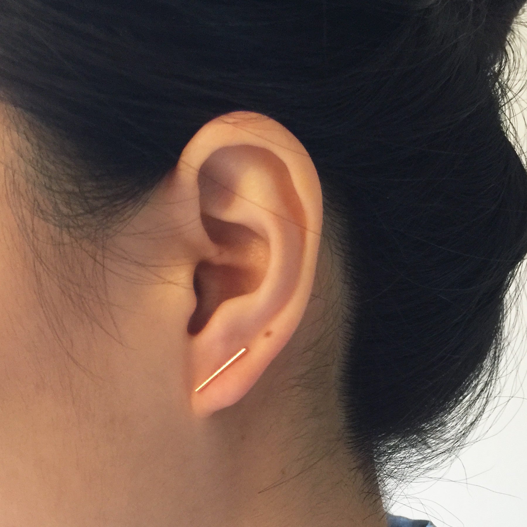 Large Skinny Bar Studs - Dainty Minimalist Earrings for Women | Perfect for Everyday Wear, Work & Special Occasions