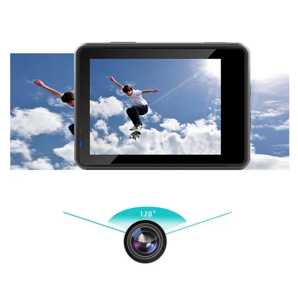 Komdndht HD 4K/30FPS Action Camera with 2.0 Inch Screen, WiFi Remote Control, Waterproof & Anti-Shake - Perfect for Outdoor Sports, Cycling, Diving, and Adventure Travel