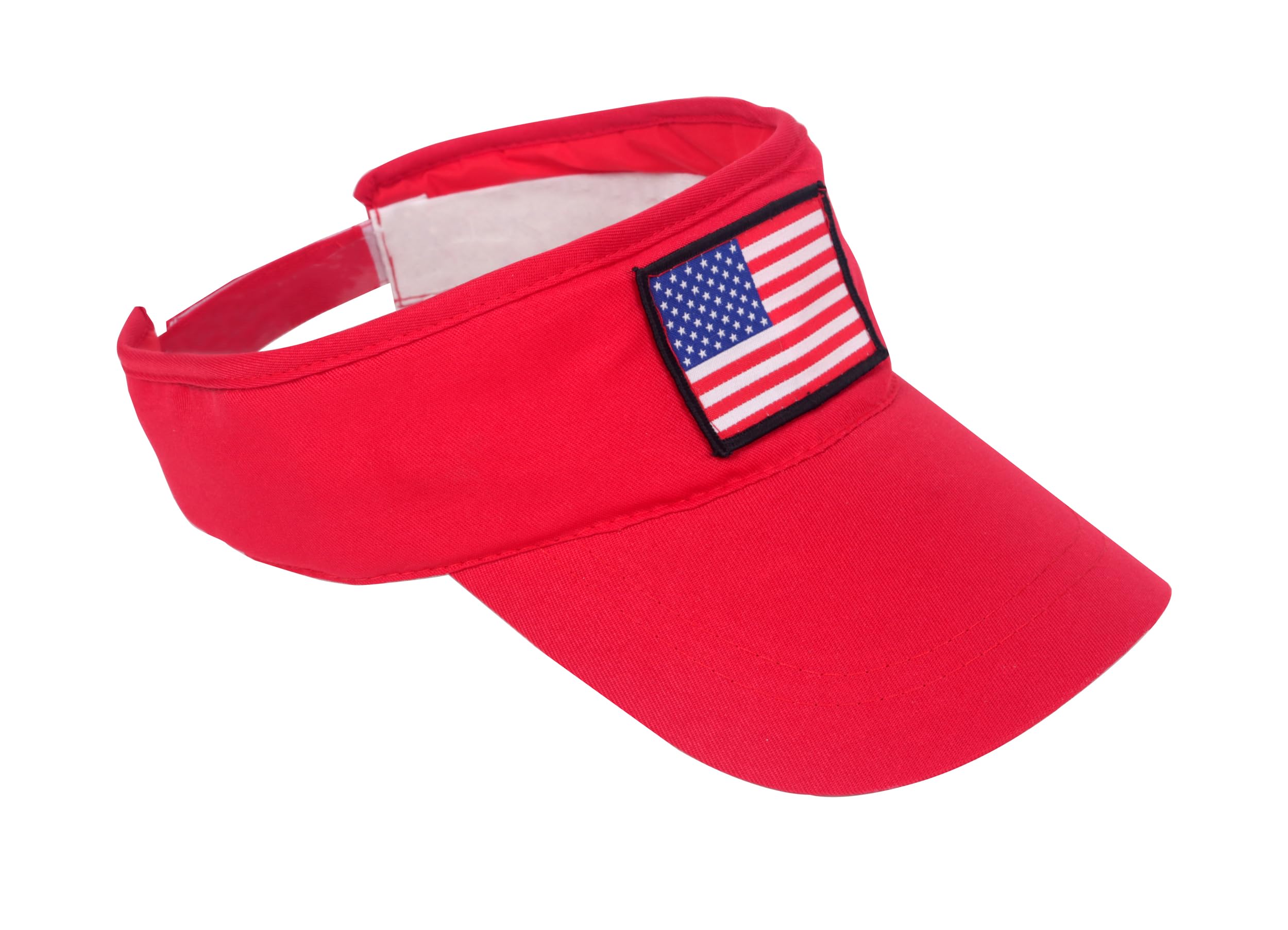 24 Pack Bulk American Flag Sun Visor Hats - Patriotic Baseball Caps for Outdoor Sports, BBQ, 4th of July & Summer Events