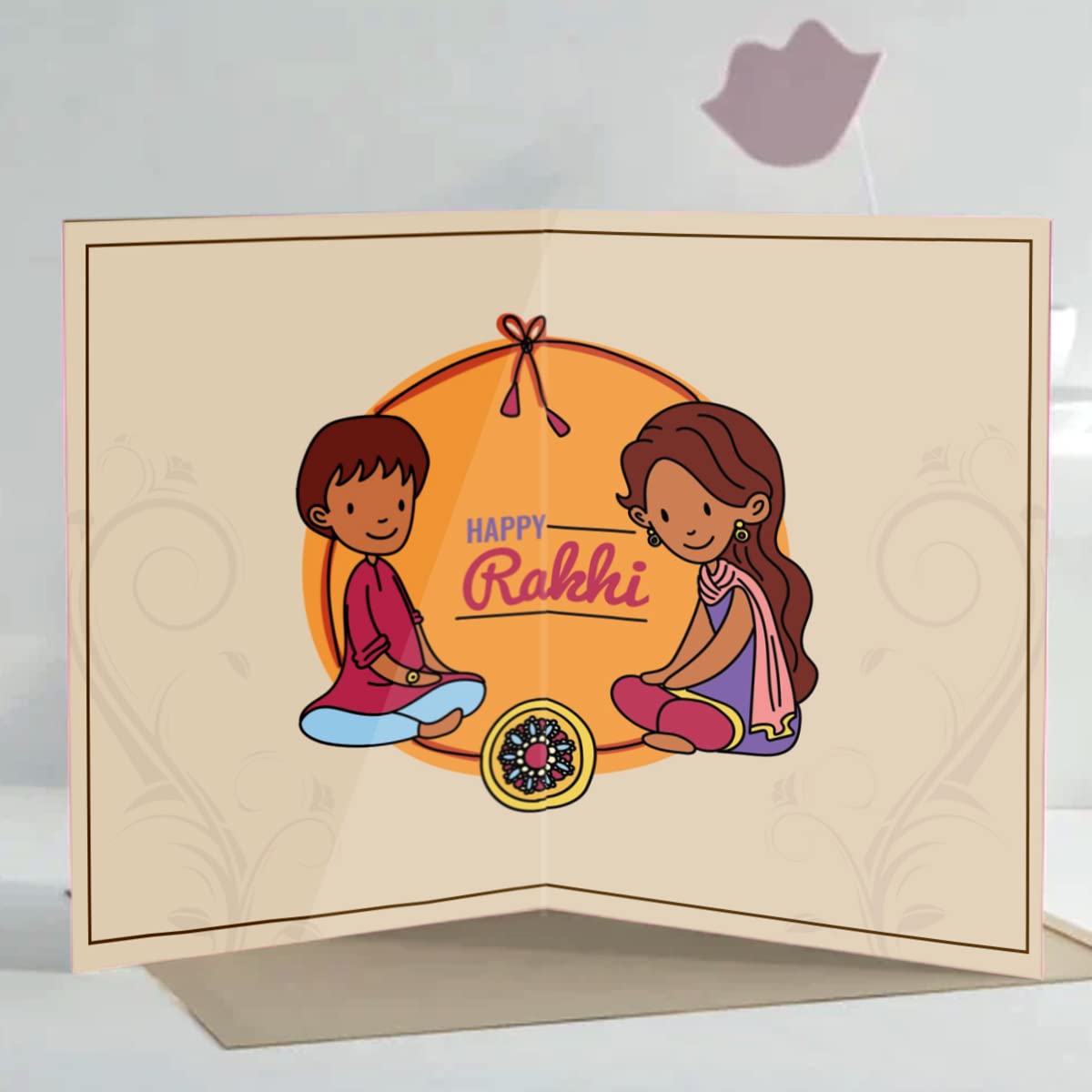 SKYTRENDS Rakhi Gift Hamper for Brother - Premium Rakhi Combo Set with Printed Sipper Bottle, Roli Chawal & Greeting Card (SB-152) - Perfect for Raksha Bandhan Celebrations & Brother's Day Gifting