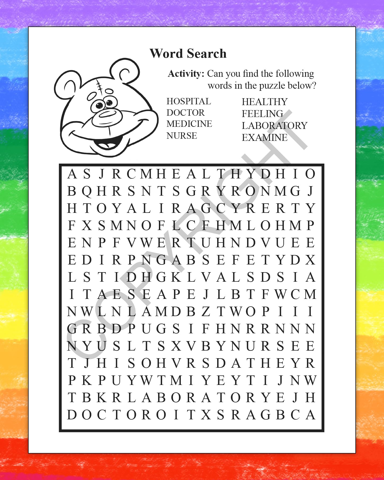 ZOCO Custom Kids Coloring Books - 250 Bulk Pack (No Crayons Included) - Hospital Themed Activities with Coloring Pages, Games & Puzzles - Perfect for Pediatric Wards, Doctor Visits & Sick Day Entertainment