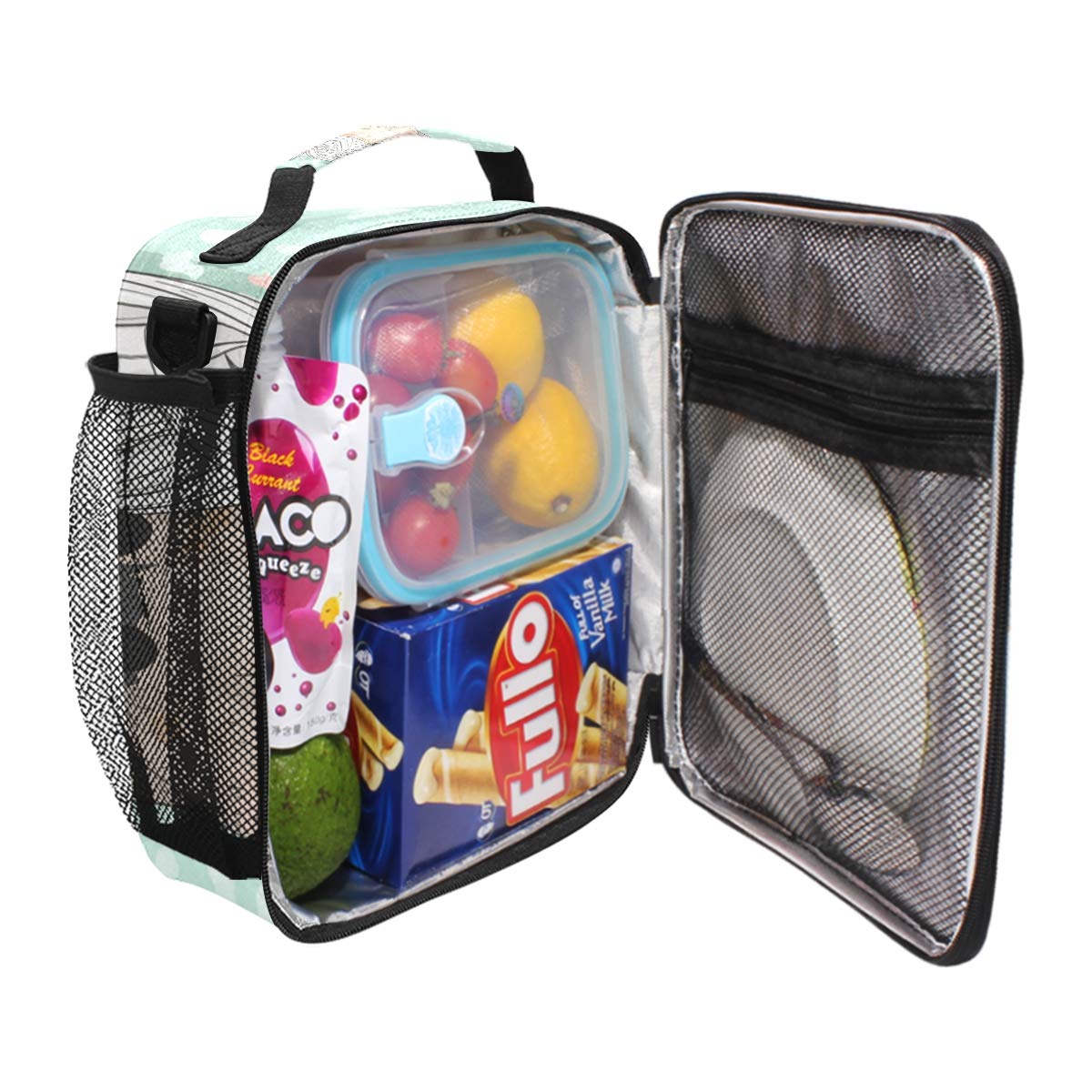 Senya Insulated Lunch Box - Large Thermal Lunch Bag for Women, Men & Kids - Horse & Flower Design - Keeps Food Warm or Cold - Perfect for Work, School & Picnics