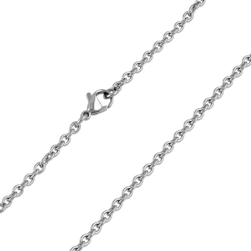 Stainless Steel Cable Chain Necklace 3.0MM - Durable Unisex Jewelry for Men & Women - Perfect for Everyday Wear, Gifts & Layering