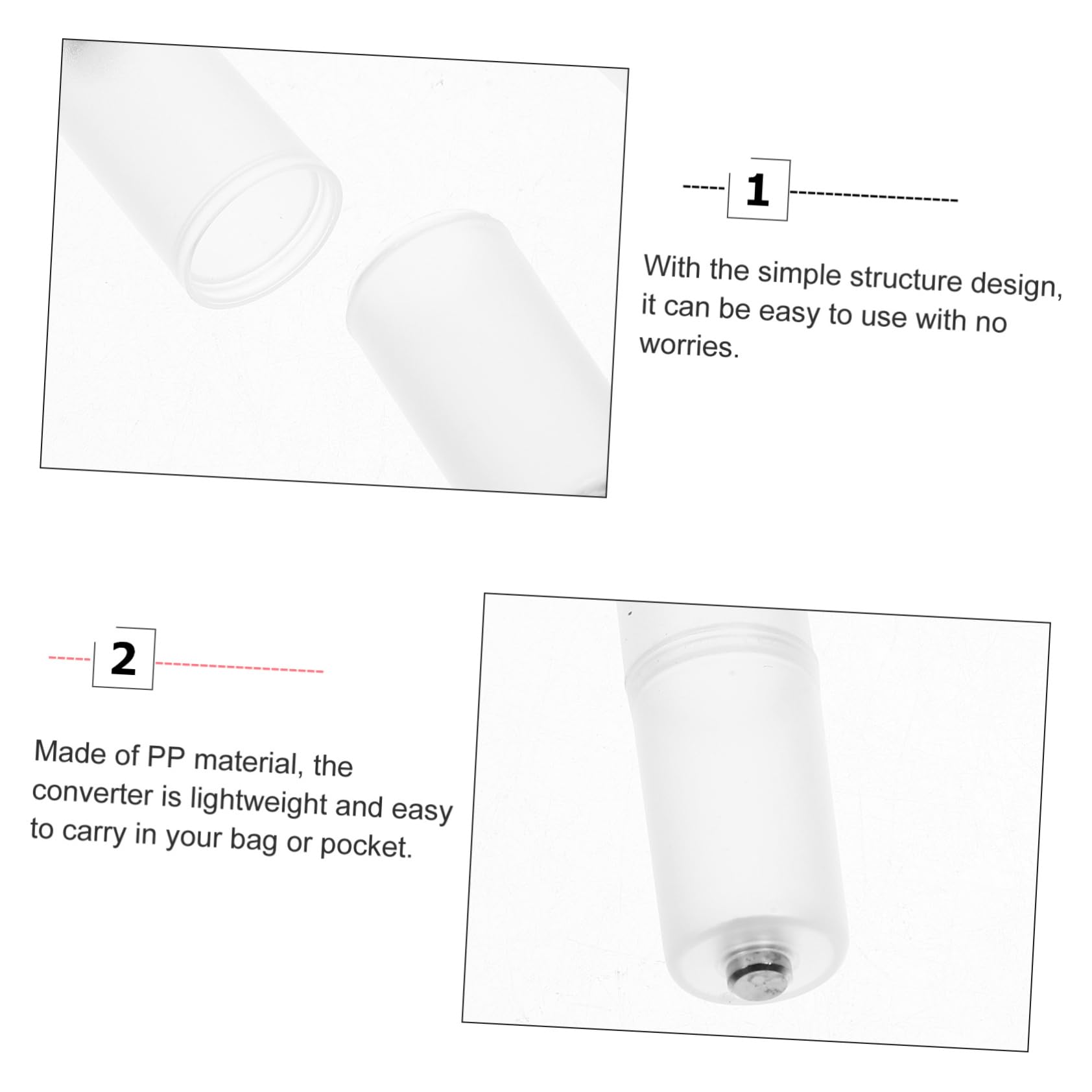 20-Pack Battery Converter Adapters - Plastic Battery Holders & Tubes for AA/AAA to C/D Size Conversion | Perfect for Flashlights, Toys, and Household Electronics